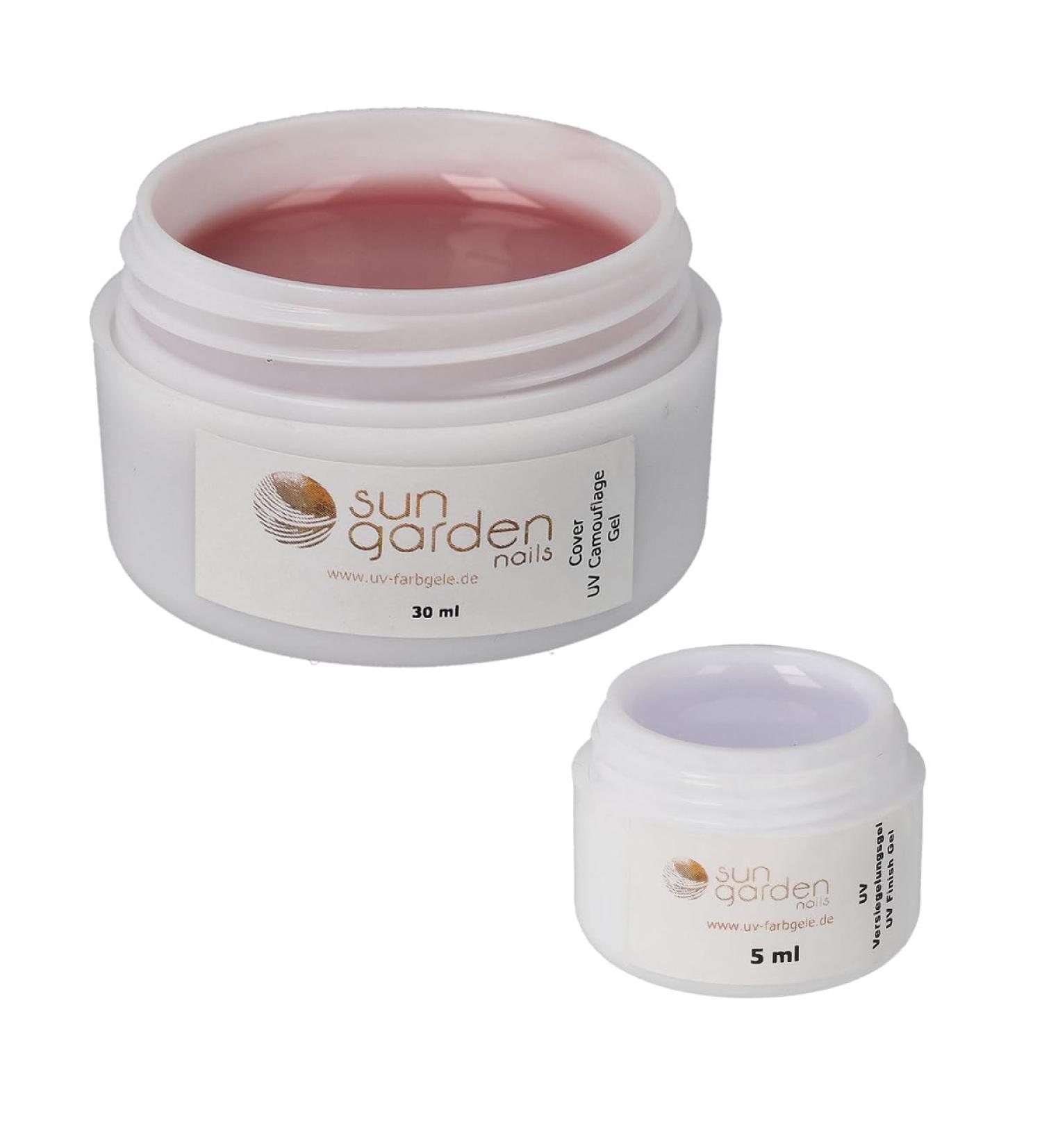  sun garden nails Sun Garden Nails UV Cover Camouflage Builder Gel 30ml + 5ml Finishing Gel - Buy Online on GoSupps.com