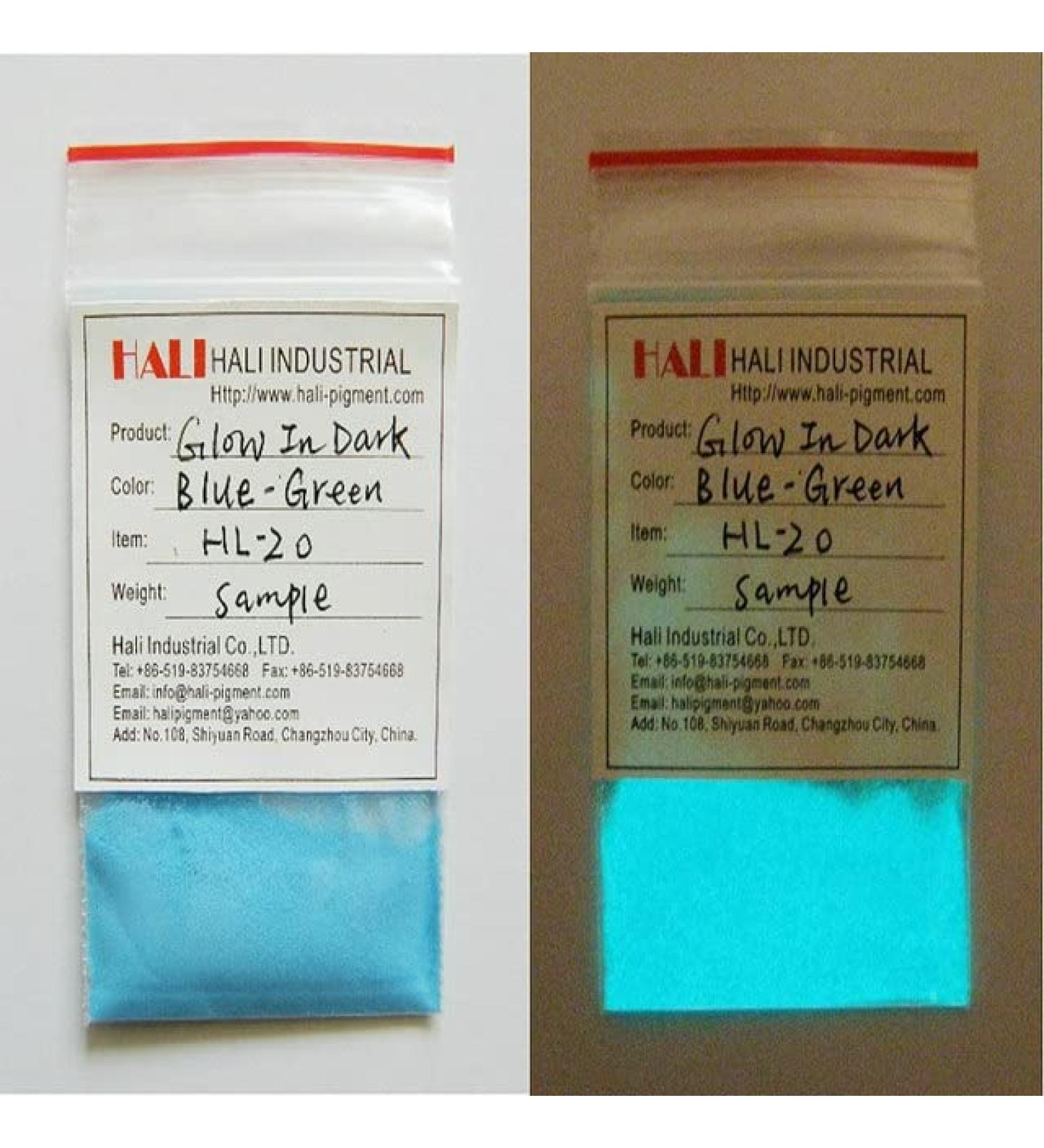 Luminous Powder photoluminescent Powder Glow in Dark Pigment Color:Bluish Green lot 50gram Item:HLD-580 ing widely Used - (Color: HLD-20) - Buy Online on GoSupps.com