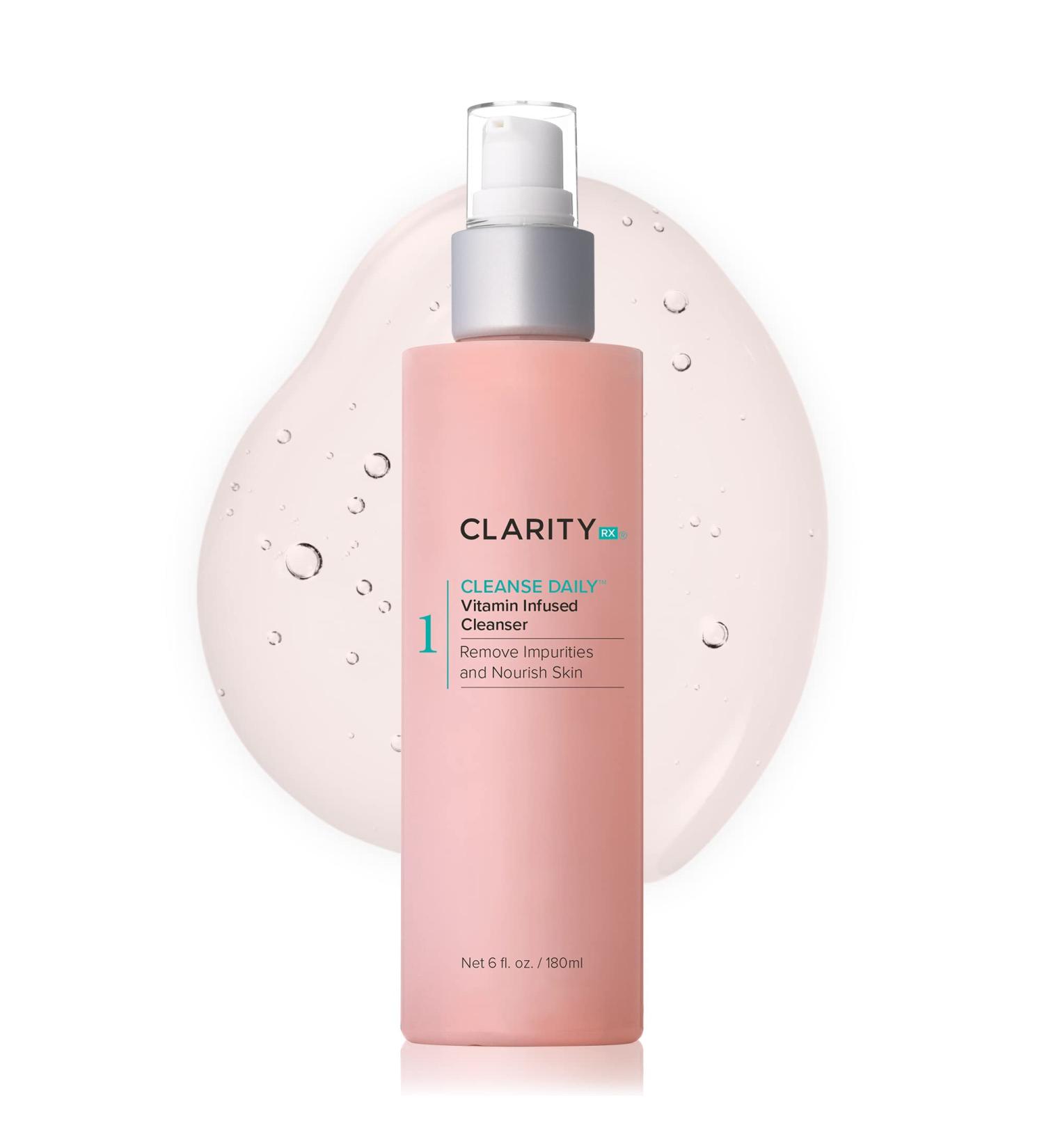 ClarityRx Cleanse Daily Vitamin-Infused Face Wash | Natural Plant-Based Moisturizer for All Skin Types - 6 Fl Oz - Buy Online on GoSupps.com
