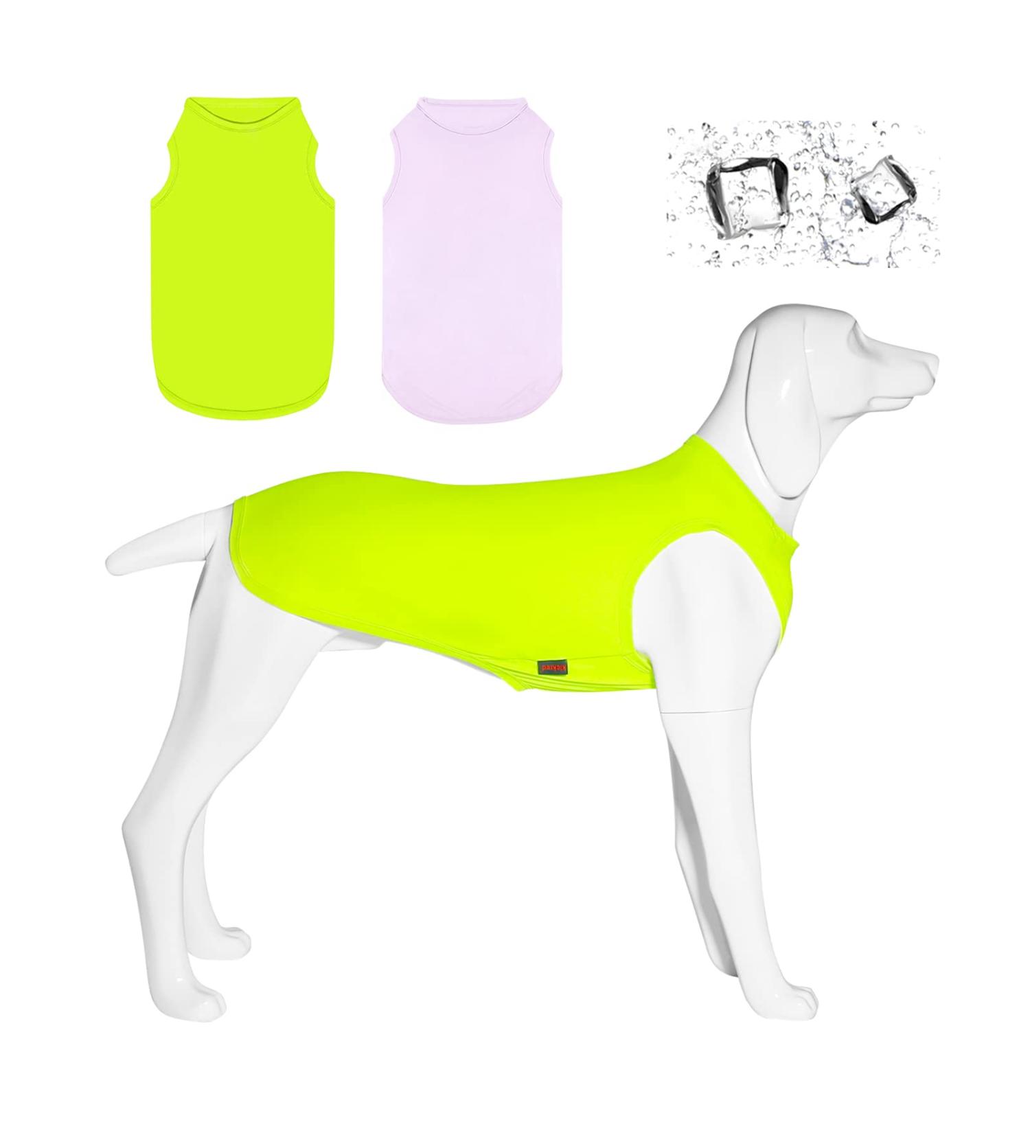Kickred 2 Pack Dog Cooling Shirts - Ice Pet Vest for Instant Cooling | Ultra-Light Breathable T-Shirts for Medium Dogs (Violet + Green M) - Buy Online on GoSupps.com