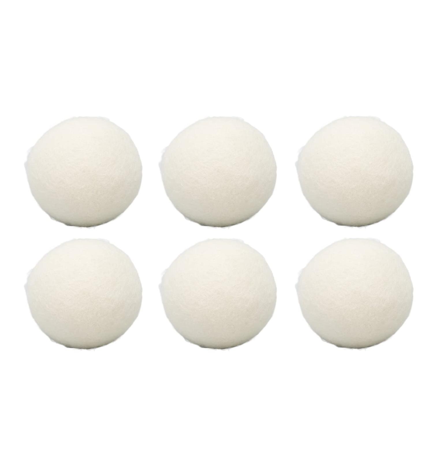Fabric Softener Balls Wool Drying Balls Bag Packed Pack of 6 Reducing Static Electricity for Clothes (7 cm) - Buy Online on GoSupps.com