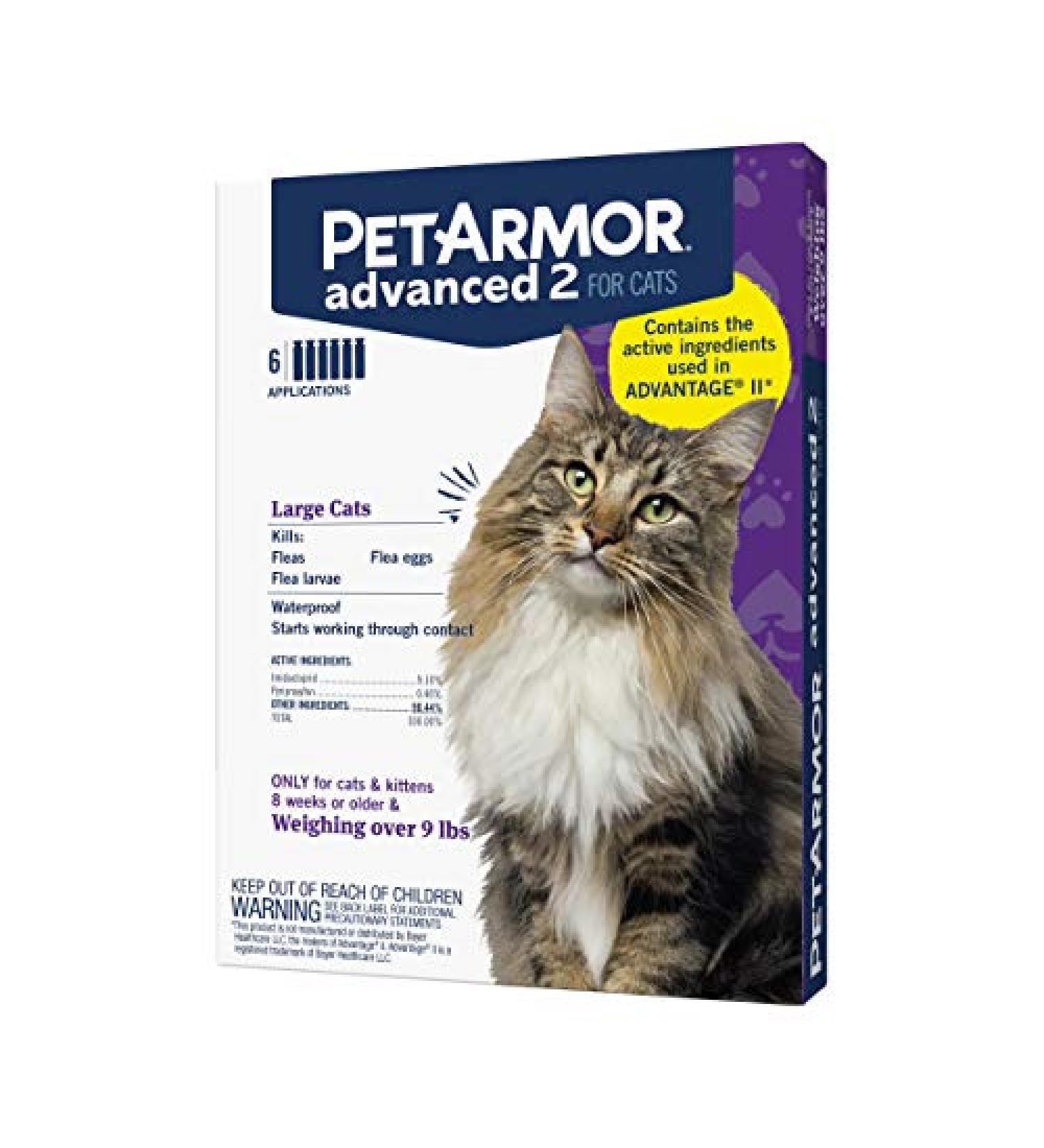 PetArmor Advanced 2 Flea Prevention for Large Cats - 6 Month Supply - Buy Online on GoSupps.com