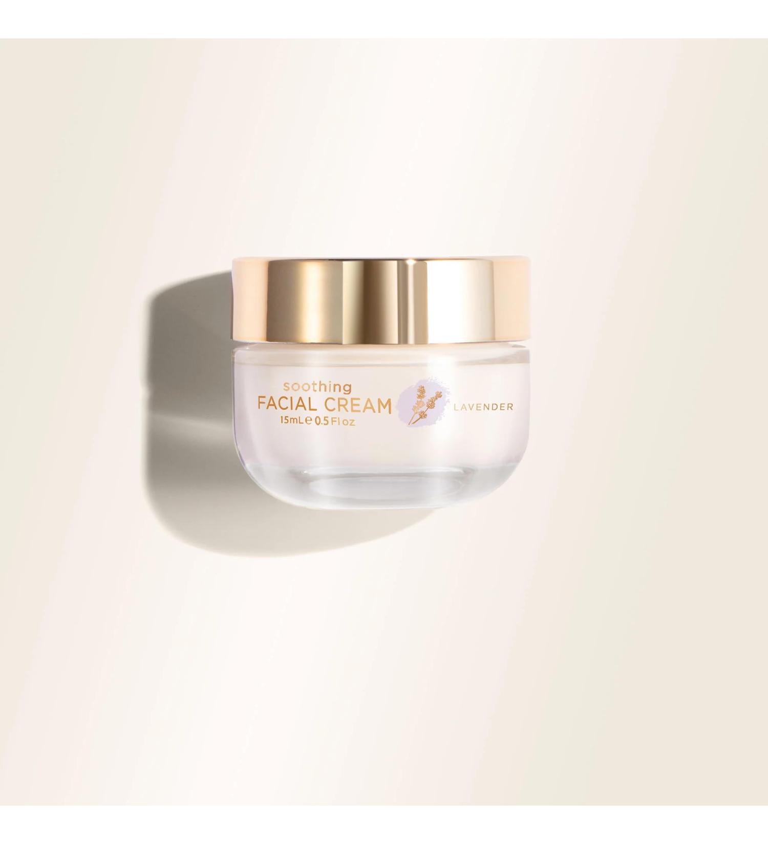 Lavender-Infused Soothing Facial Cream | 6 Flower Blend | 24-Hour Hydration | Smooths Fine Lines | Organic Antioxidant | 0.5 FL OZ - Buy Online on GoSupps.com