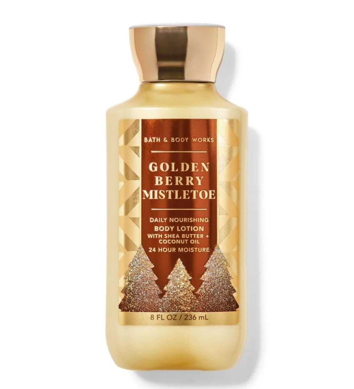 Bath Body Golden Berry Mistletoe Daily Nourishing Body Lotion 8 fl Oz