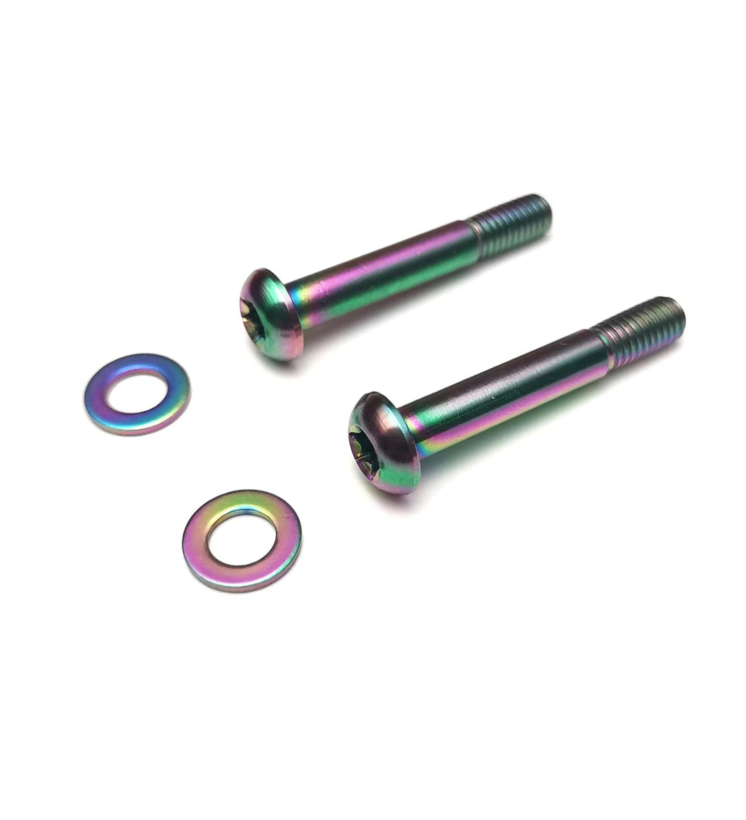 SRAM Flat Mount Caliper Titanium Bolt T25 M5 for 12 Speed Disc Brake - Rainbow-Ti-32mm - Buy Online on GoSupps.com