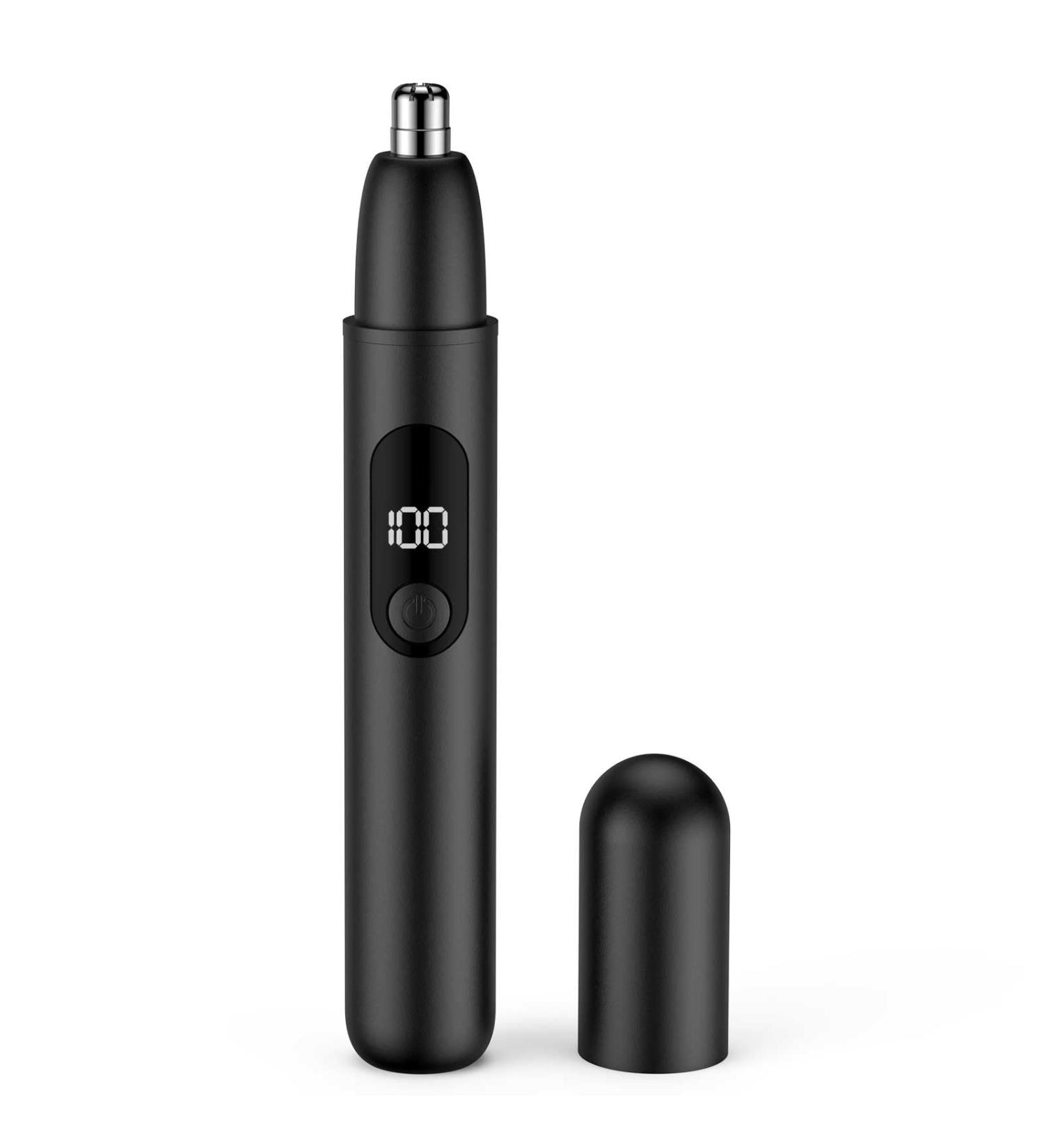 Smity Professional Ear & Nose Hair Trimmer Painless Eyebrow Trimmer for Men & Women Battery-Operated with LED Light - Optimal Dual-Edge Blades (Black - Buy Online on GoSupps.com