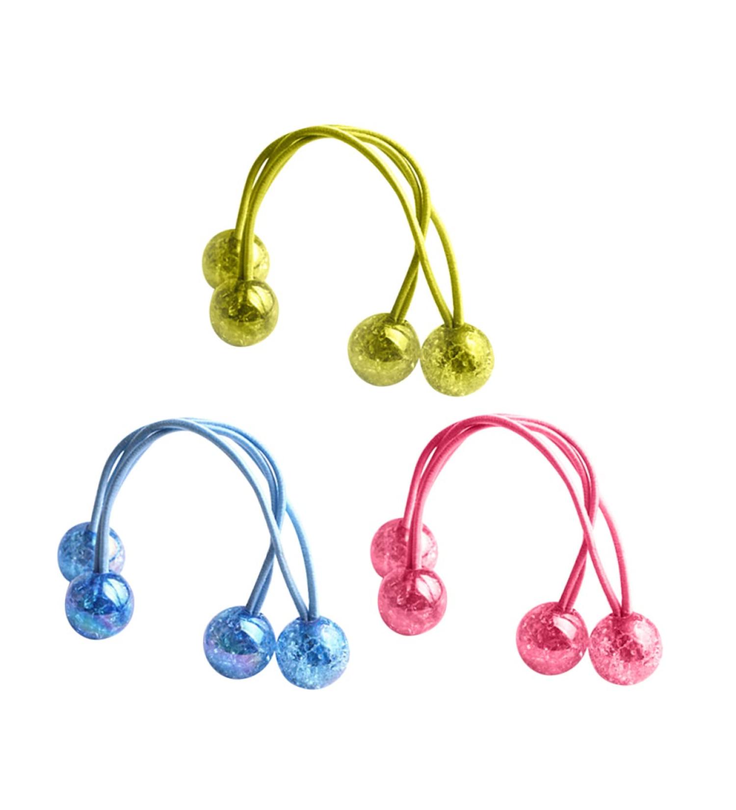 FRCOLOR 3 Pairs Sa Ba lar Hair Accessories for Women Pearl Hair Accessories Hair Balls Colorful Rubber Bands Pink Rubber Bands Hair Ties Beads Hair Rubber Bands Beaded Toddler Spherical - Buy Online on GoSupps.com