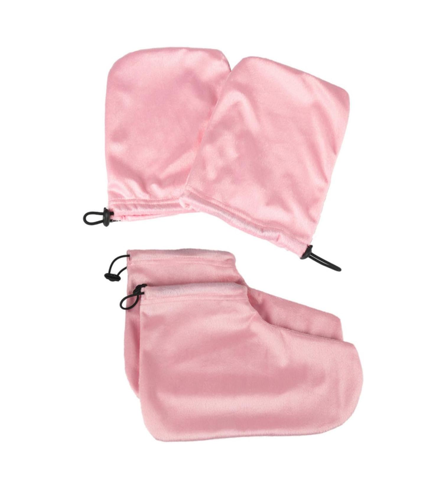 2 Set et Couvre Coton Isolant pour Bains de Paraffine Protection Mains pour Soin des Peaux S ches et Ab m es Kit Spa Maison et Salon Couleur Rose - Buy Online on GoSupps.com