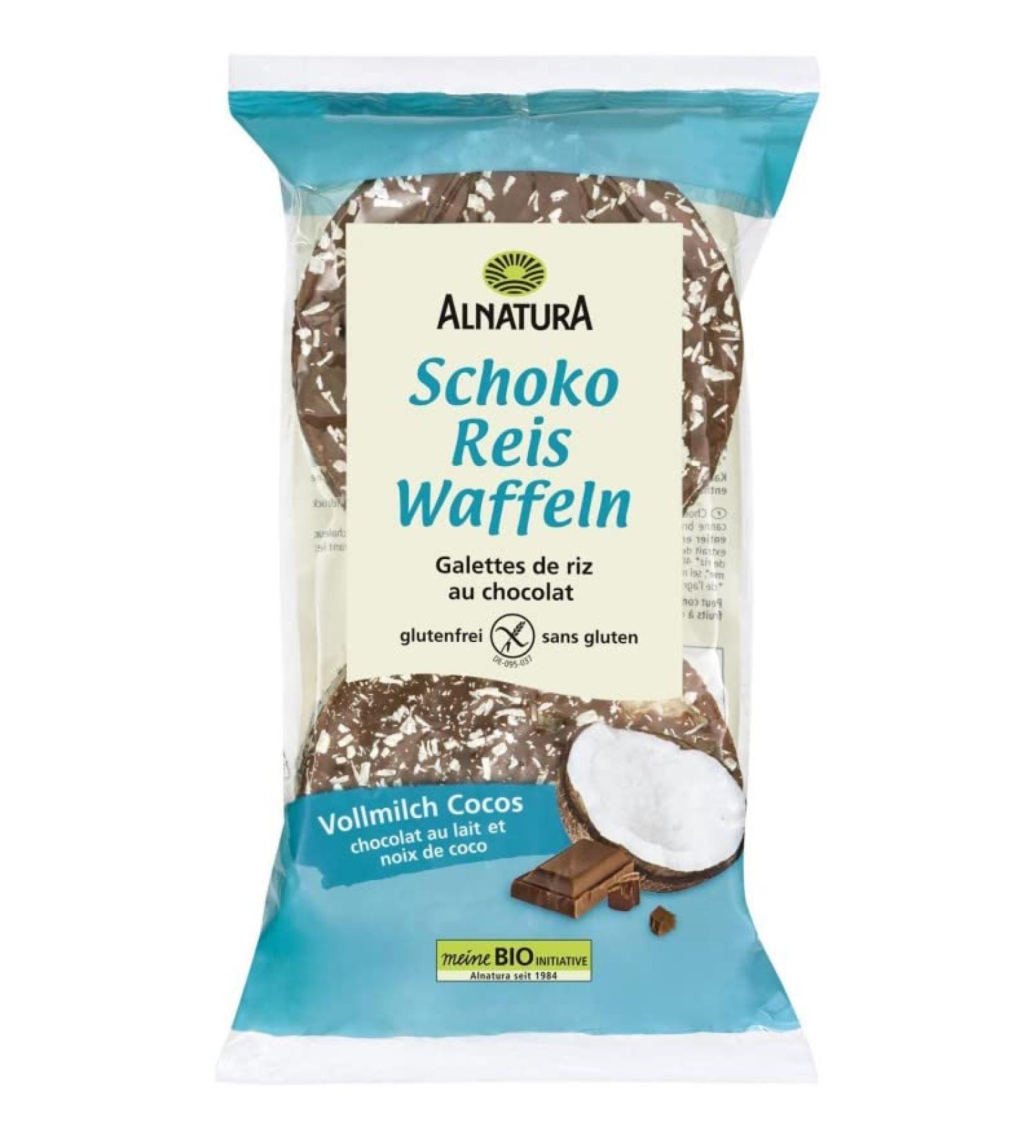 ALNATURA - Milk Chocolate Coconut Rice Cakes 100G - Pack of 4 - Sold in Packs - Buy Online on GoSupps.com