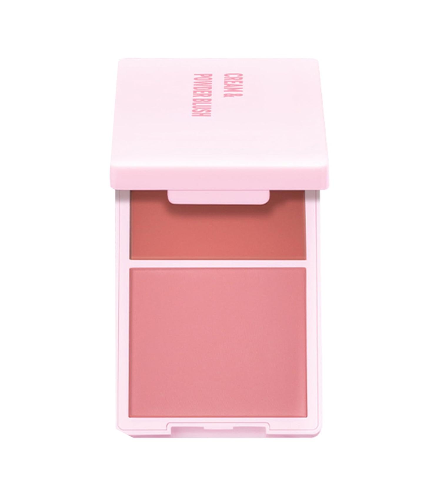 Bestvisse 2 in 1 Cream and Powder Blush Palette Compact Makeup for Long-Lasting Natural Color and Smooth Application - Buy Online on GoSupps.com