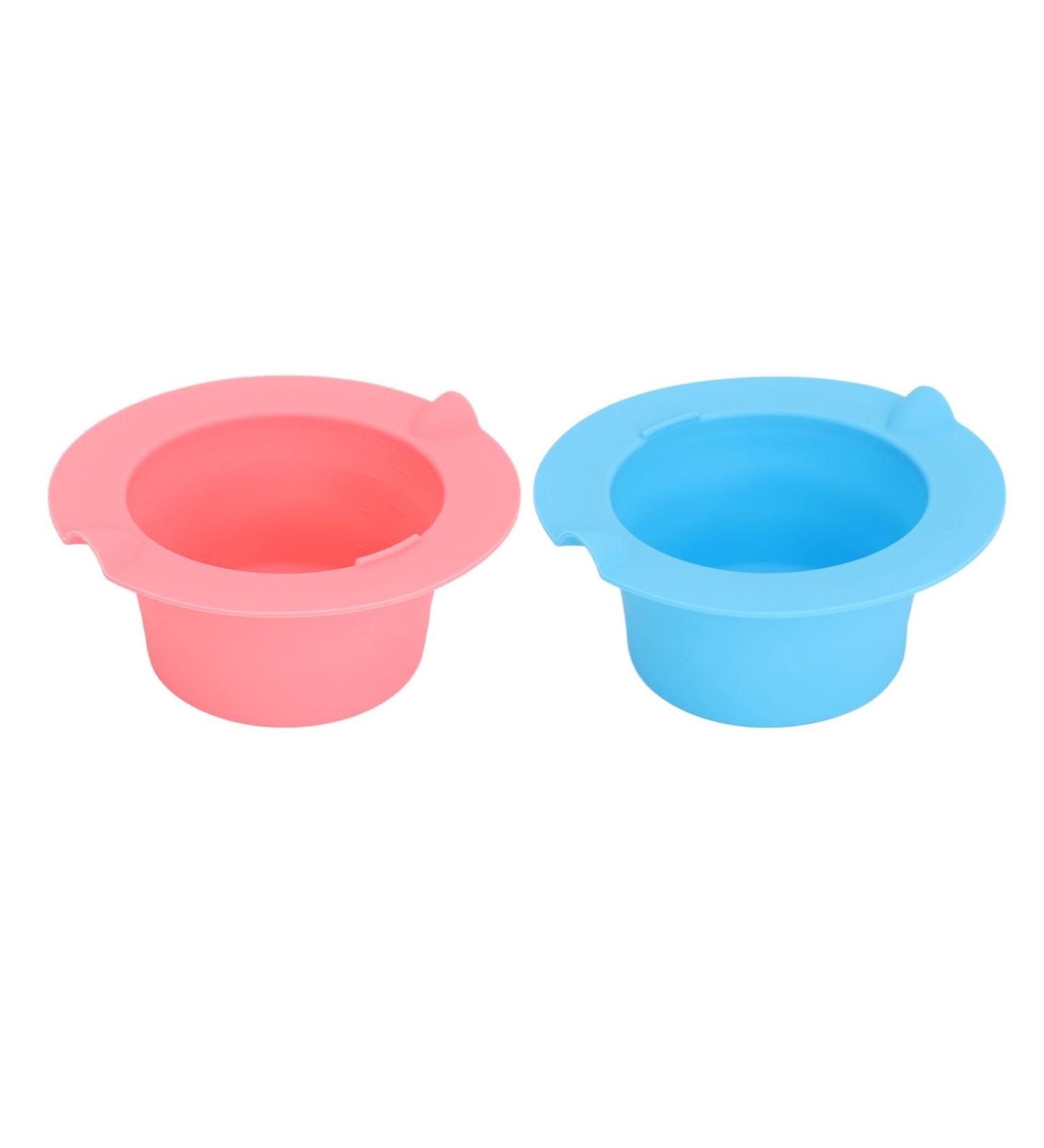 400ml Wax Warmer Replacement Pot | Non-Stick Silicone Insert for Face & Nose - Pink & Blue - Buy Online on GoSupps.com