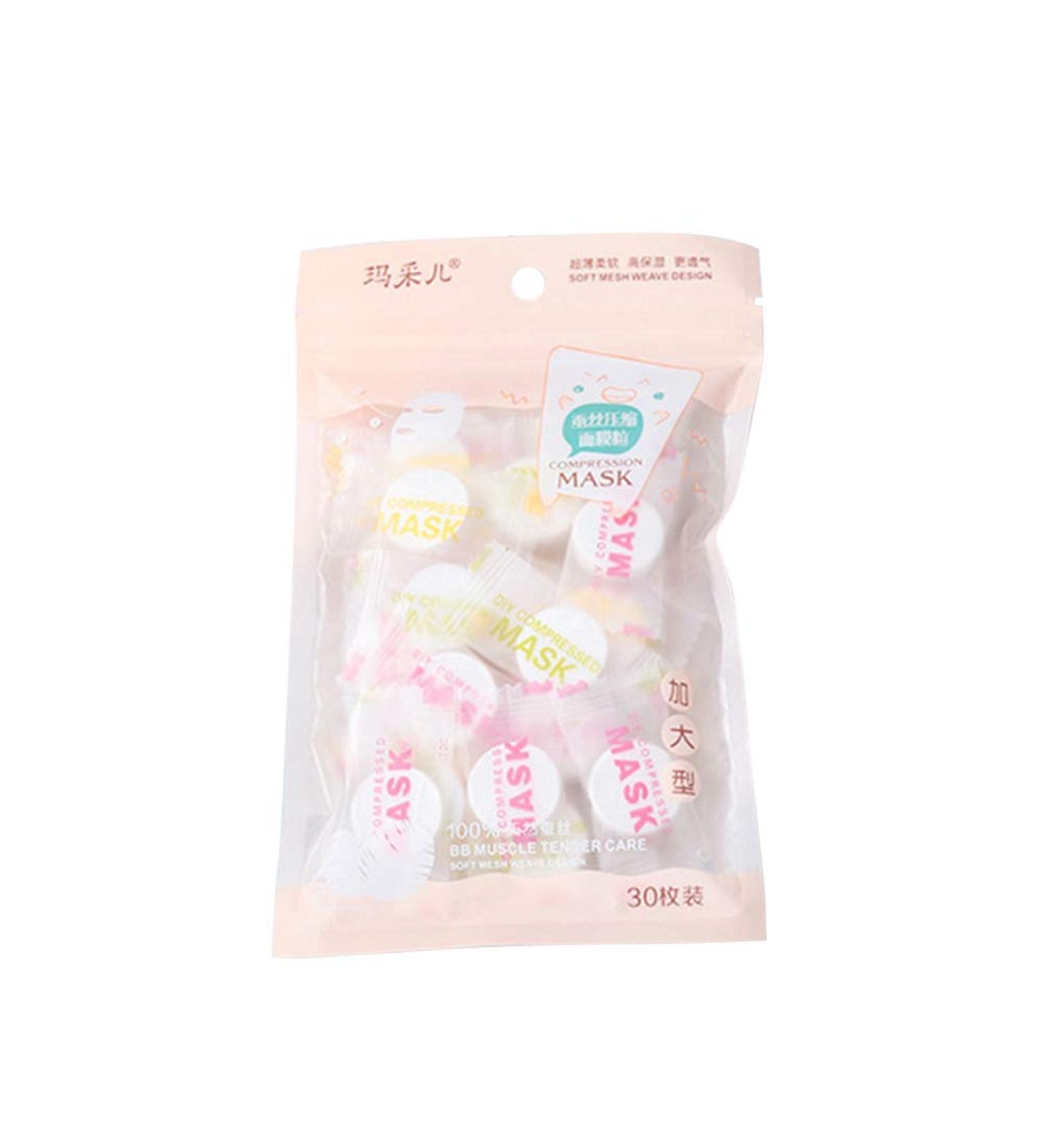 Lurrose 30PCS Compressed Face Mask Sheets - Ultra-Thin Disposable Silk Masks for Skin Moisturizing - Ideal for Women | International Shipping Available - Buy Online on GoSupps.com