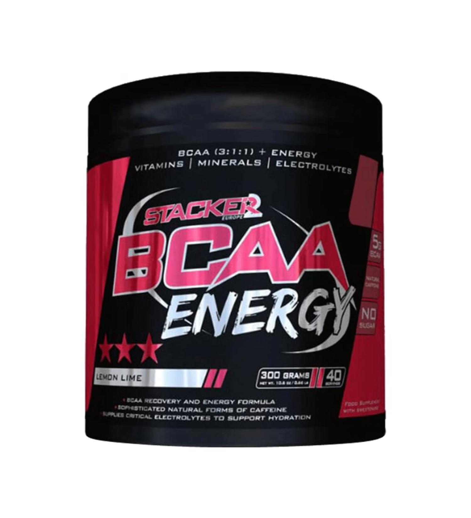 Stacker2 Europe BCAA Energy Lemon Lime with electrolyte and synergy ingredients 5 g BCAA in researchbased ratio 311 300 grams 40 servings no sugar - Buy Online on GoSupps.com