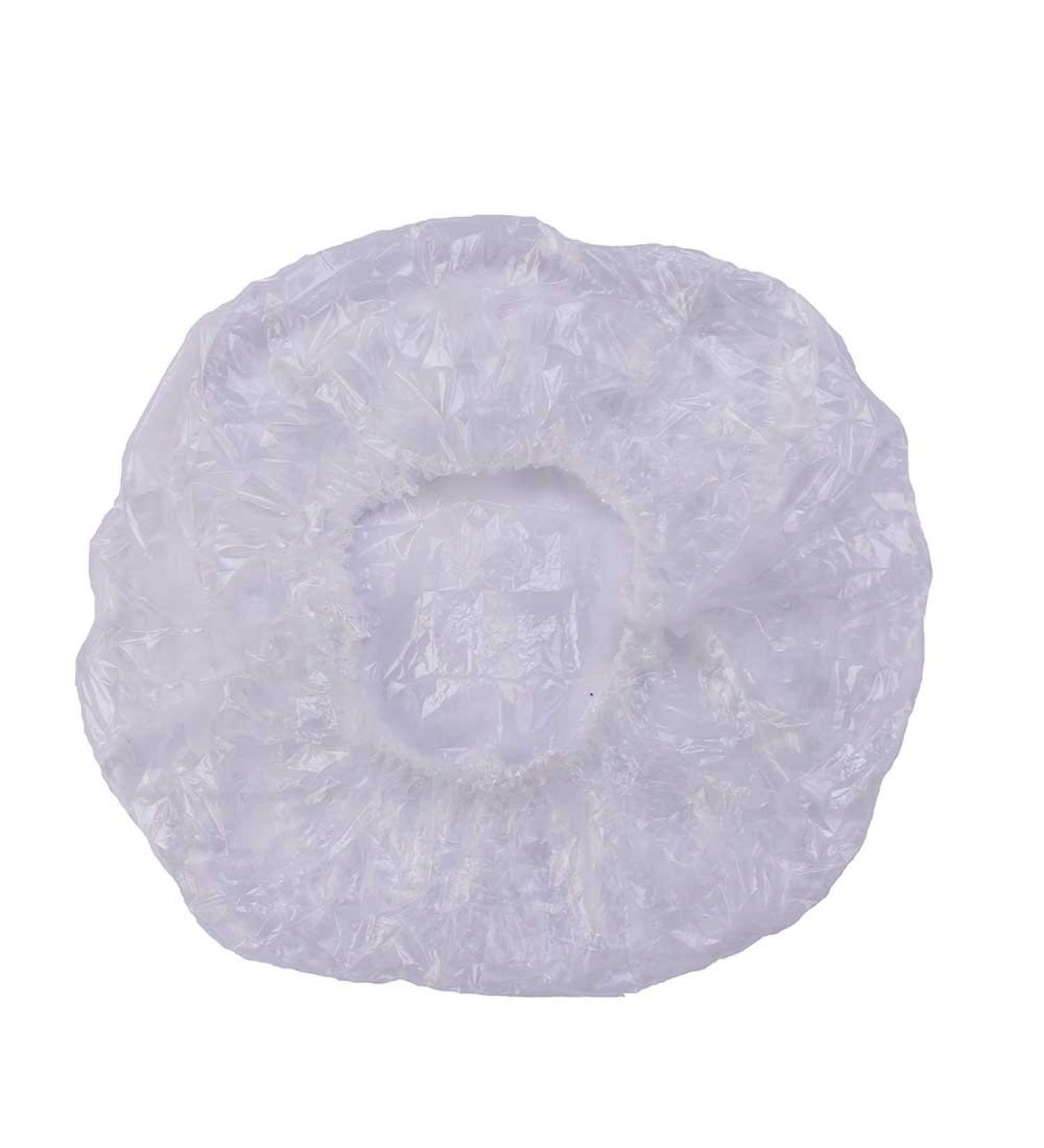Pack of 100 Disposable Clear Plastic Shower Caps for Spa, Home, Hotel & Salon - Buy Online on GoSupps.com