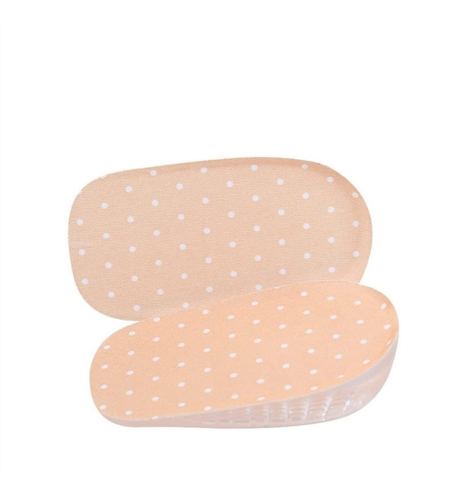 Heel Grips Silicone Shoe Lift Extra Soft Heel Protectors Men Comfort Sports for Plantar Fasciitis and Heel Blister Prevention(Yellow and white dots Large)