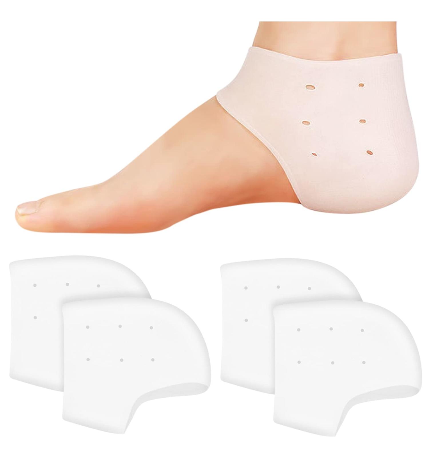 Silicone Heel Protectors - 2 Pairs for Blister Prevention & Plantar Fasciitis Relief - Men & Women - Buy Online on GoSupps.com
