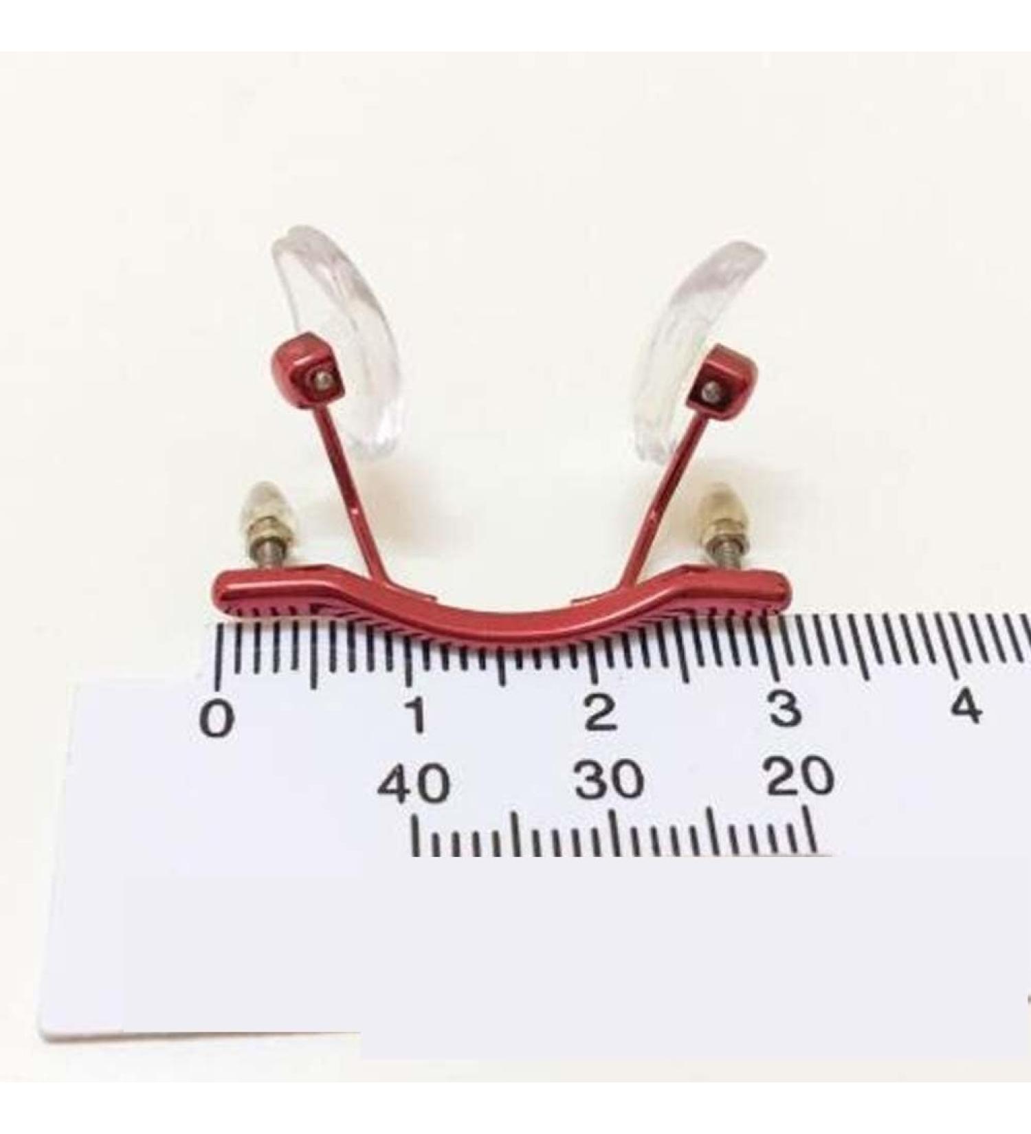 Efarma glasses bracket bracket glasses nose 1 piece of metal-nose broken glass framework for borderless glasses pink (color: rosso)