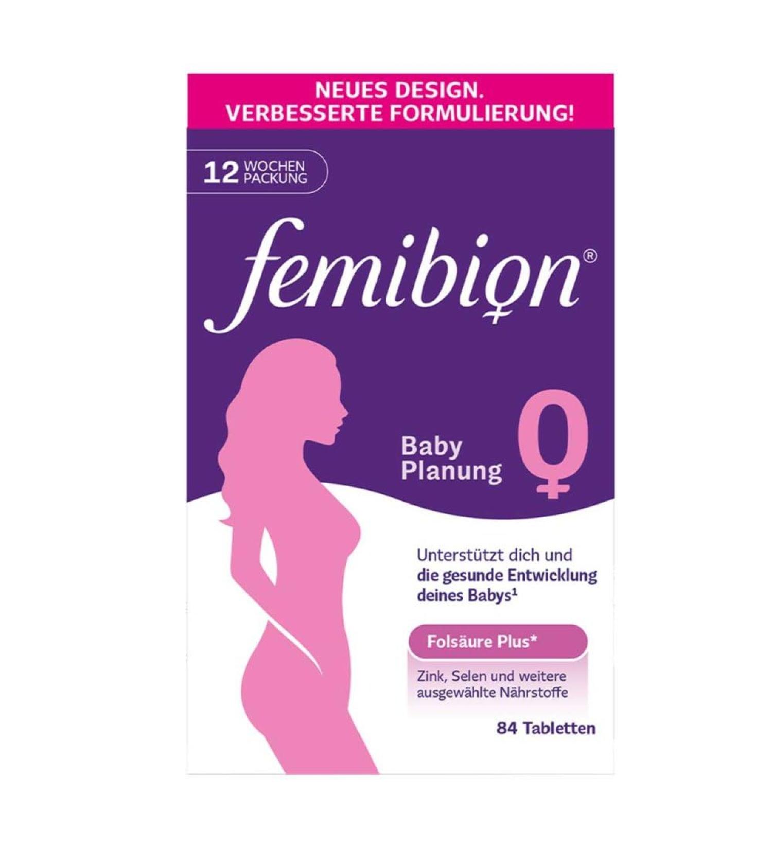 Femibion 0 Baby Planning Supplements - Daily Folic Acid & Metafolin for Pre-Pregnancy | 84 Tablets | International Shipping - Buy Online on GoSupps.com