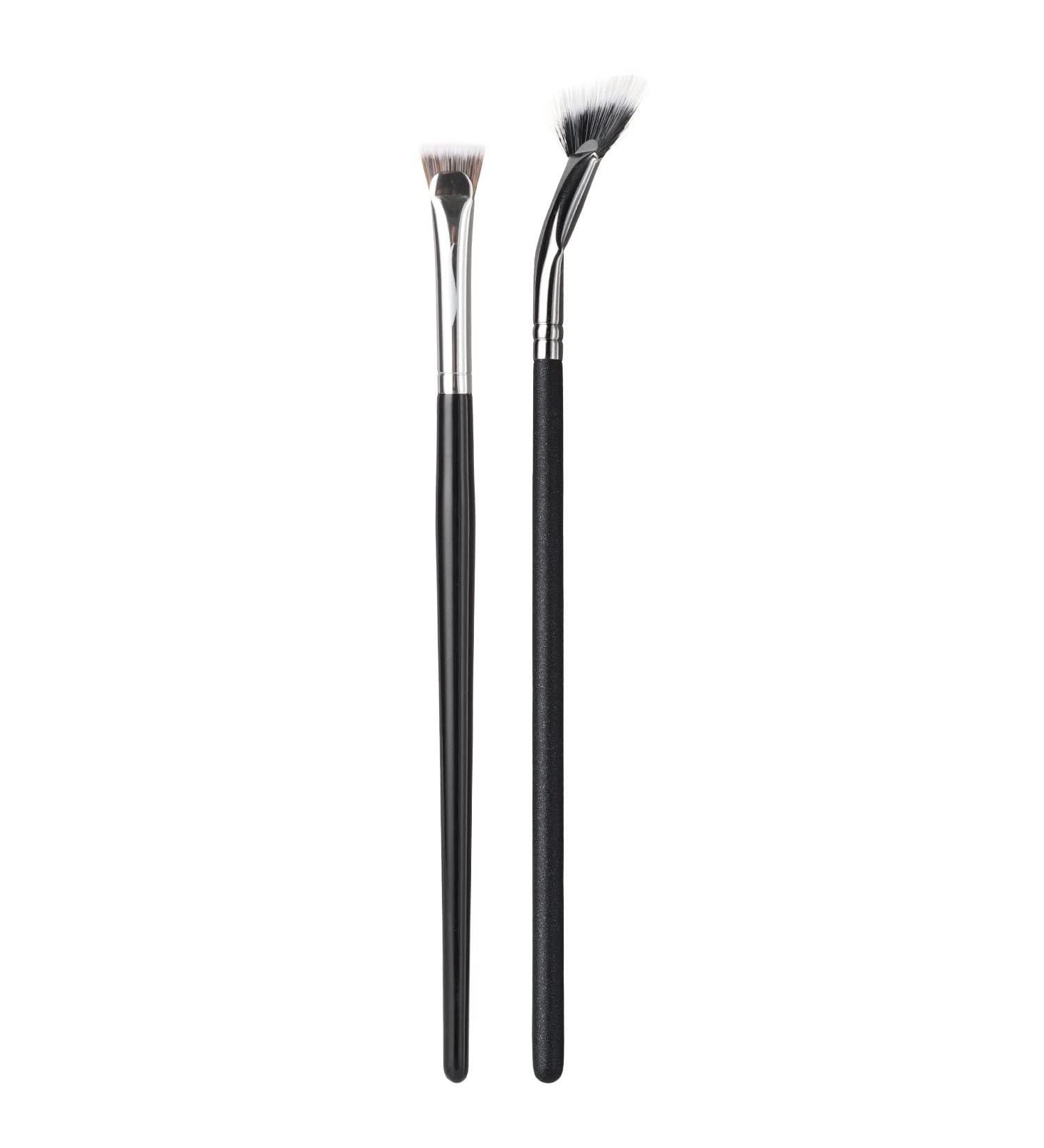 Eyelash Comb and Mascara Fan Brush for Lashes 2Pcs Lash Fan Brush Folding Angle Scalloped Lash Brush Eyebrow Brush Mascara Fan Brush Angled Fan Shaped Eyelash Brush Eyelash Eyebrow Brush for Lashes Black 2pcs - Buy Online on GoSupps.com