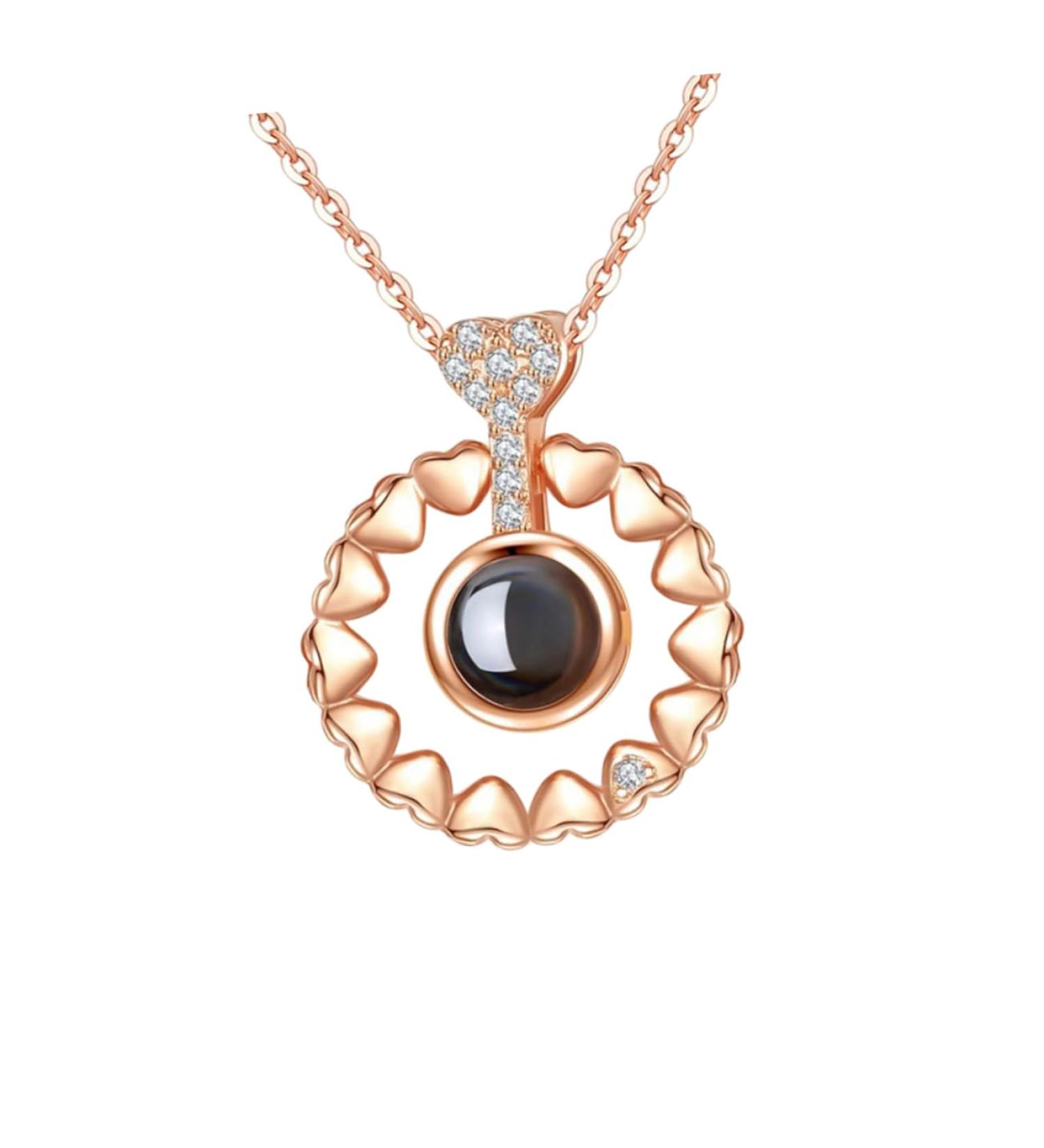 CALLARON 100 Necklaces A Necklace Womens Necklace Rose Gold Necklace Heart-shaped - Buy Online on GoSupps.com