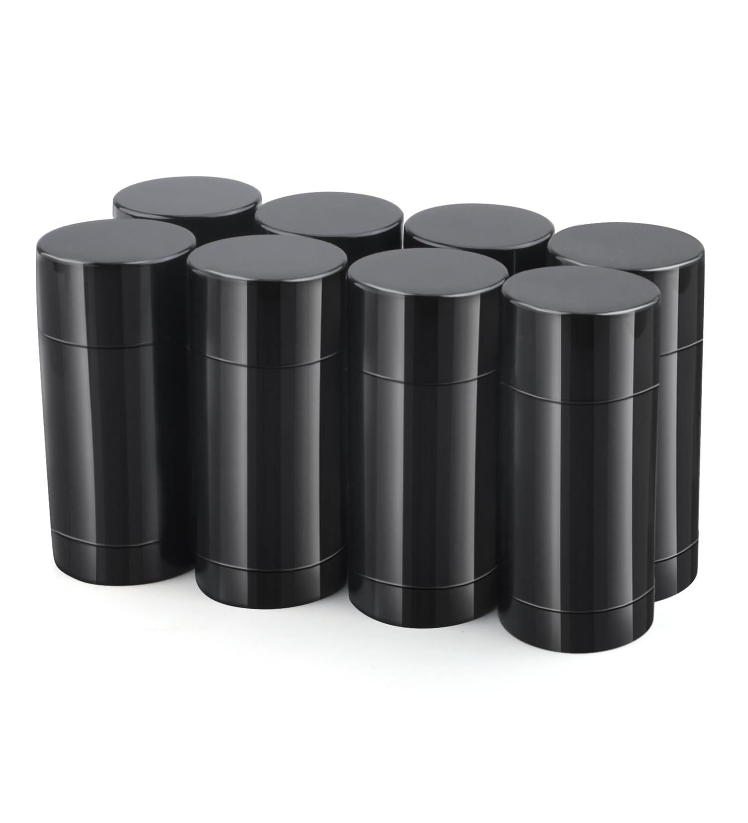 8 Pack 1 Oz Deodorant Containers Empty Black Plastic Twist-up Deodorant Tubes Bottom Filling DIY Travel Refillable Lip Balm Tubes Container - Buy Online on GoSupps.com