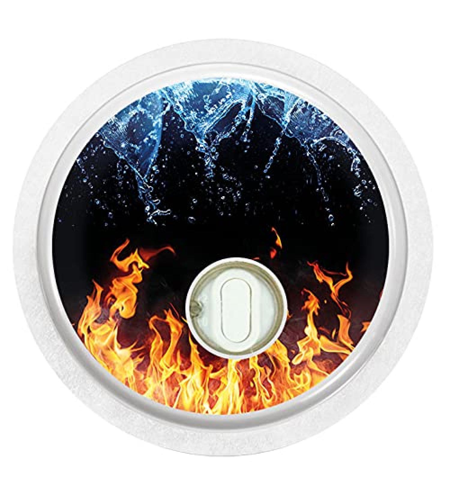 Sticker for FreeStyle Libre 3 Sensor 2x Water and Flames myDili