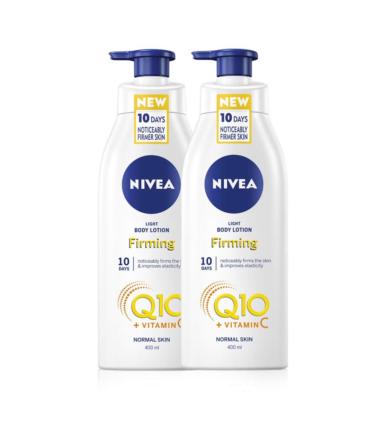 NIVEA Body Q10 Firming Lotion 400ml Pack of 2 400 ml (pack of 2)
