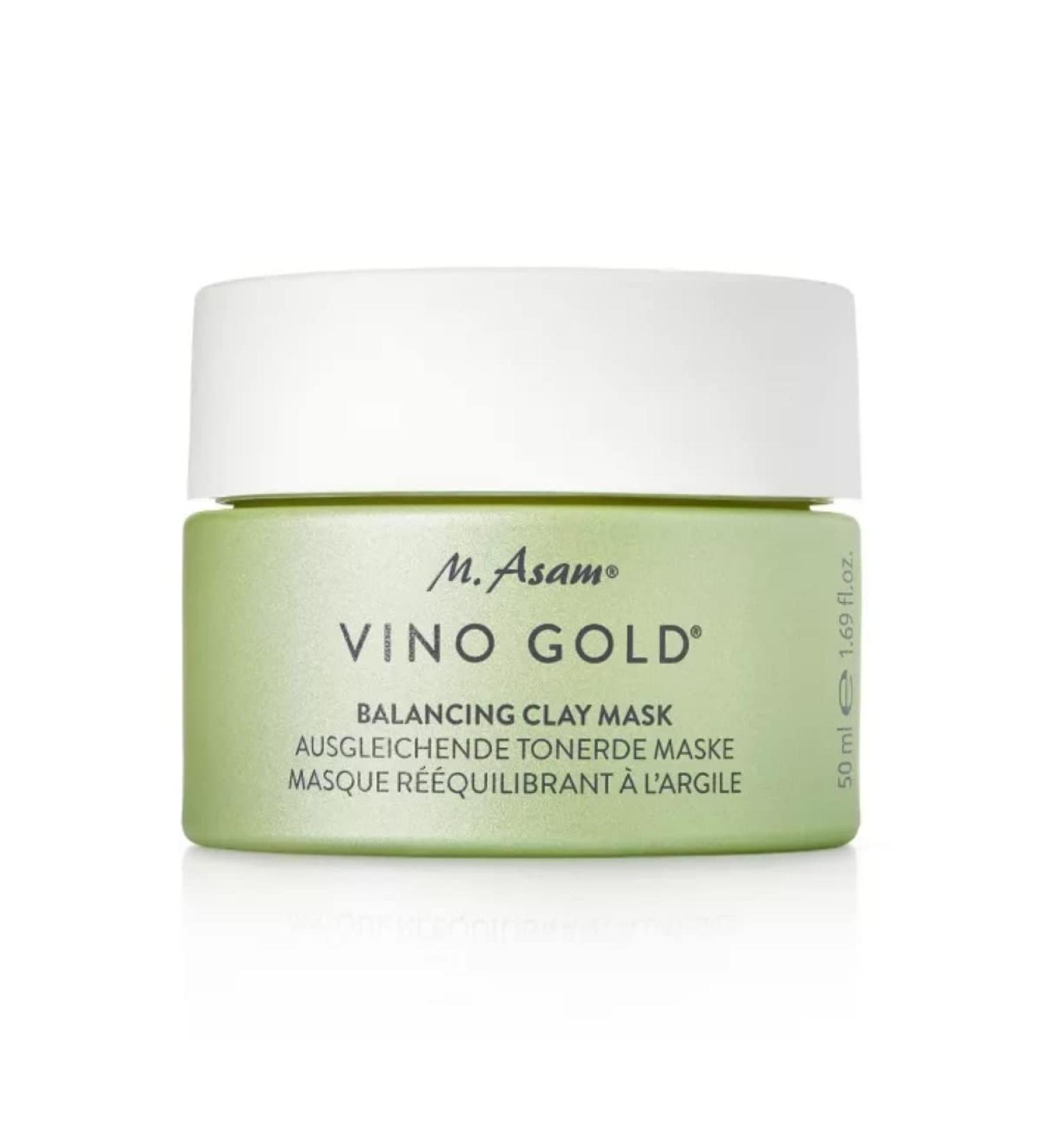 M. Asam VINO GOLD Rebalancing Clay Mask (50 ml) Face mask with white clay & kombucha extract absorbs sebum eliminates impurities tightens pores & brightens the complexion - Buy Online on GoSupps.com