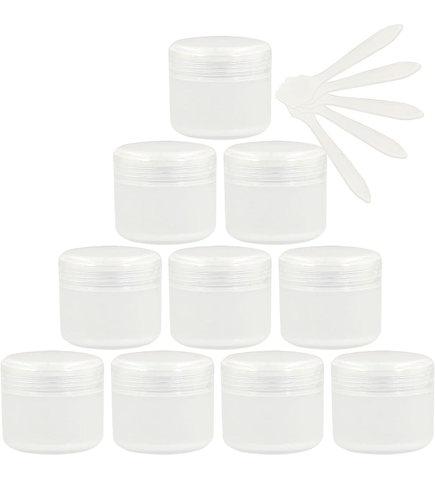 Travel bottlingtravel pots for cream small pots with lids 12 PC Empty 50ml Pink Plastic Cosmetic Jars with Screw Lid 50g Small Pot with Inner Linner for Cosmetic Travel Gel Lip Balm + 5X Spatula (Co - Buy Online on GoSupps.com