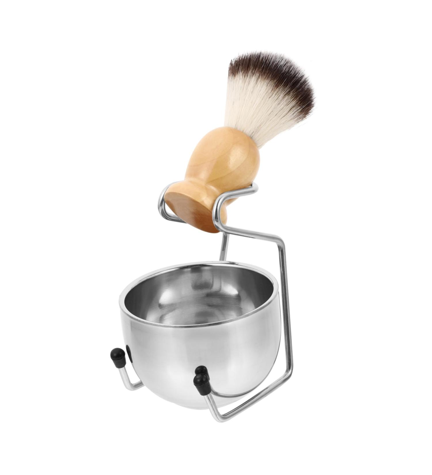 Minkissy Men's Shaving Brush Set Razor Stand Face Brush & Mustache Kit for Precision Shaving - Buy Online on GoSupps.com