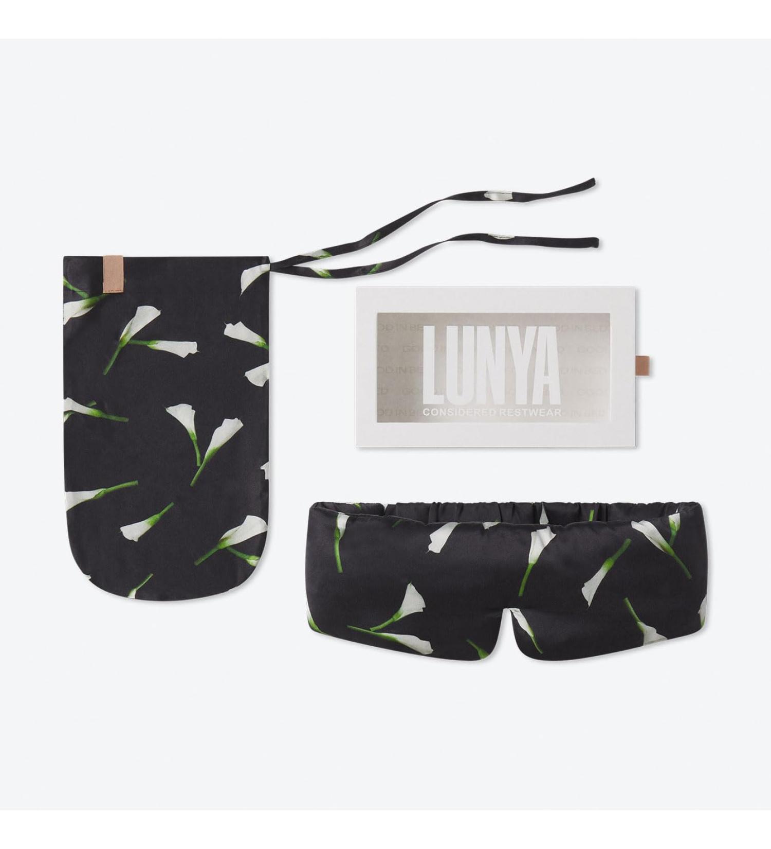 Lunya Silk Sleep Mask - Floating Lily | Luxurious Eye Mask for Restful Sleep | Shop Now & Enjoy International Shipping - Buy Online on GoSupps.com