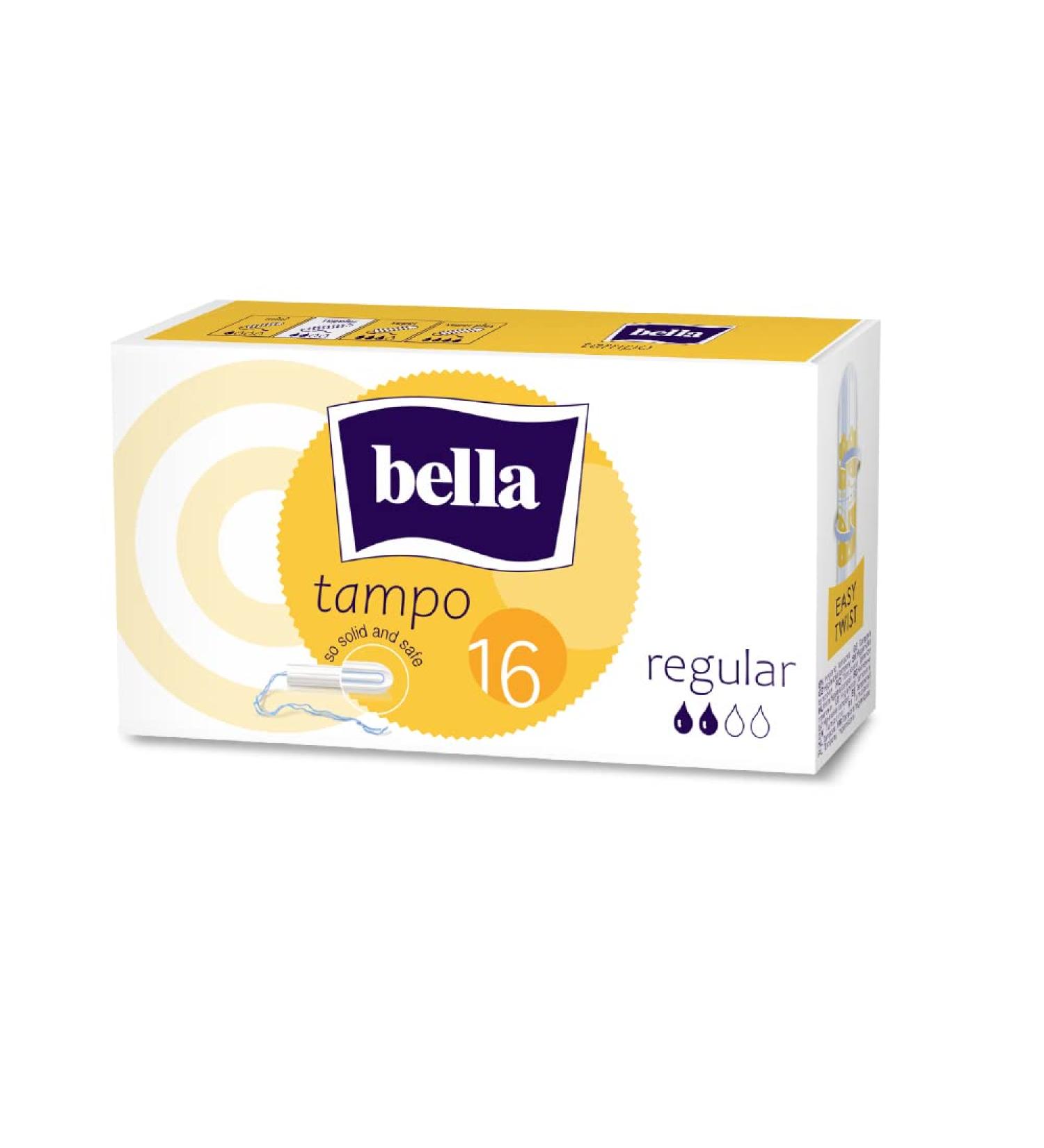 Bella Tampo Regular Tampons - Easy Twist System 5 Packs of 16 | Ideal for Beginners - International Shipping Available - Buy Online on GoSupps.com