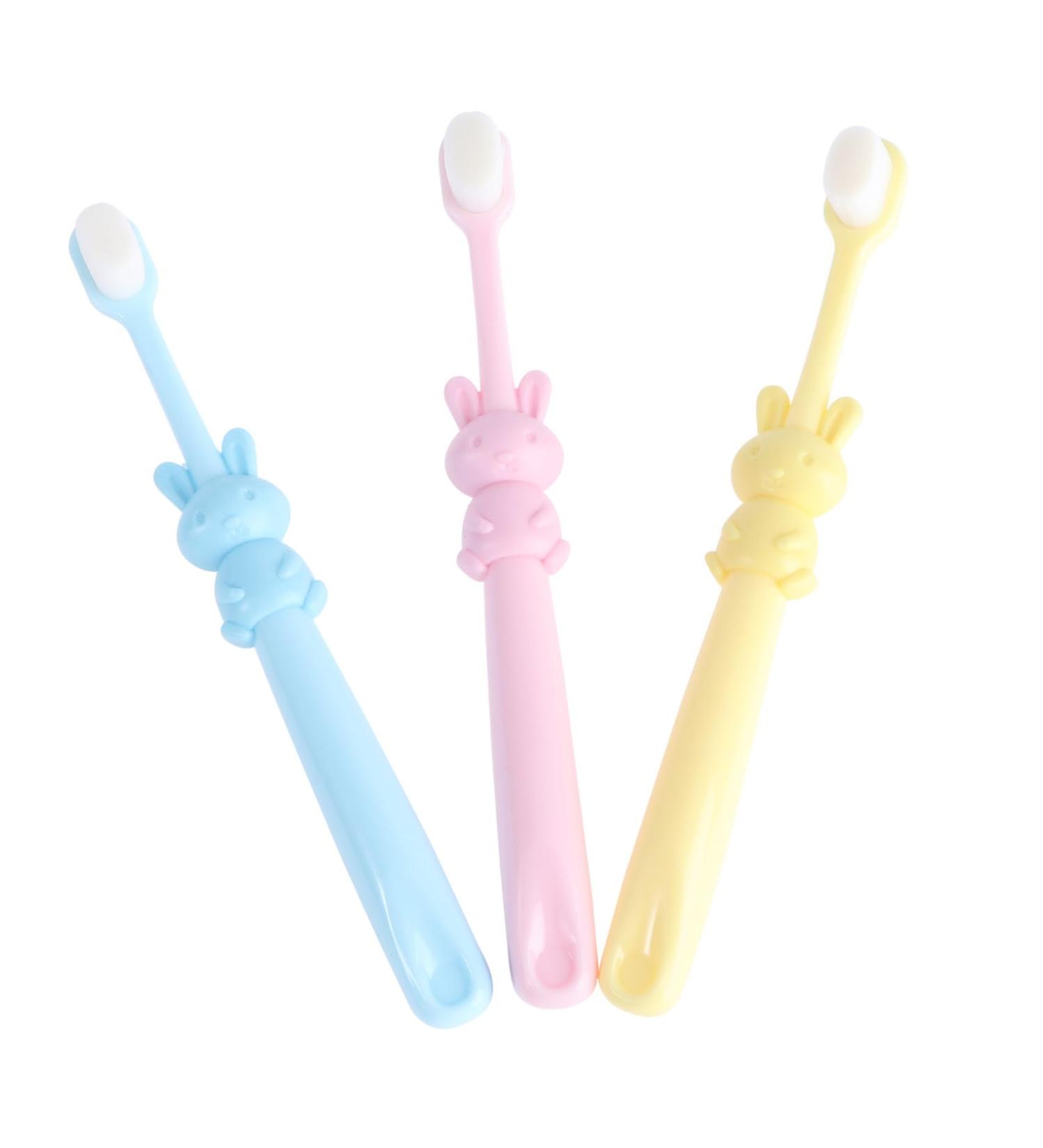 Beaupretty 3pcs Soft Fur Cartoon Toothbrush Set for Kids - Travel-Friendly Manual Oral Care Tools - Buy Online on GoSupps.com
