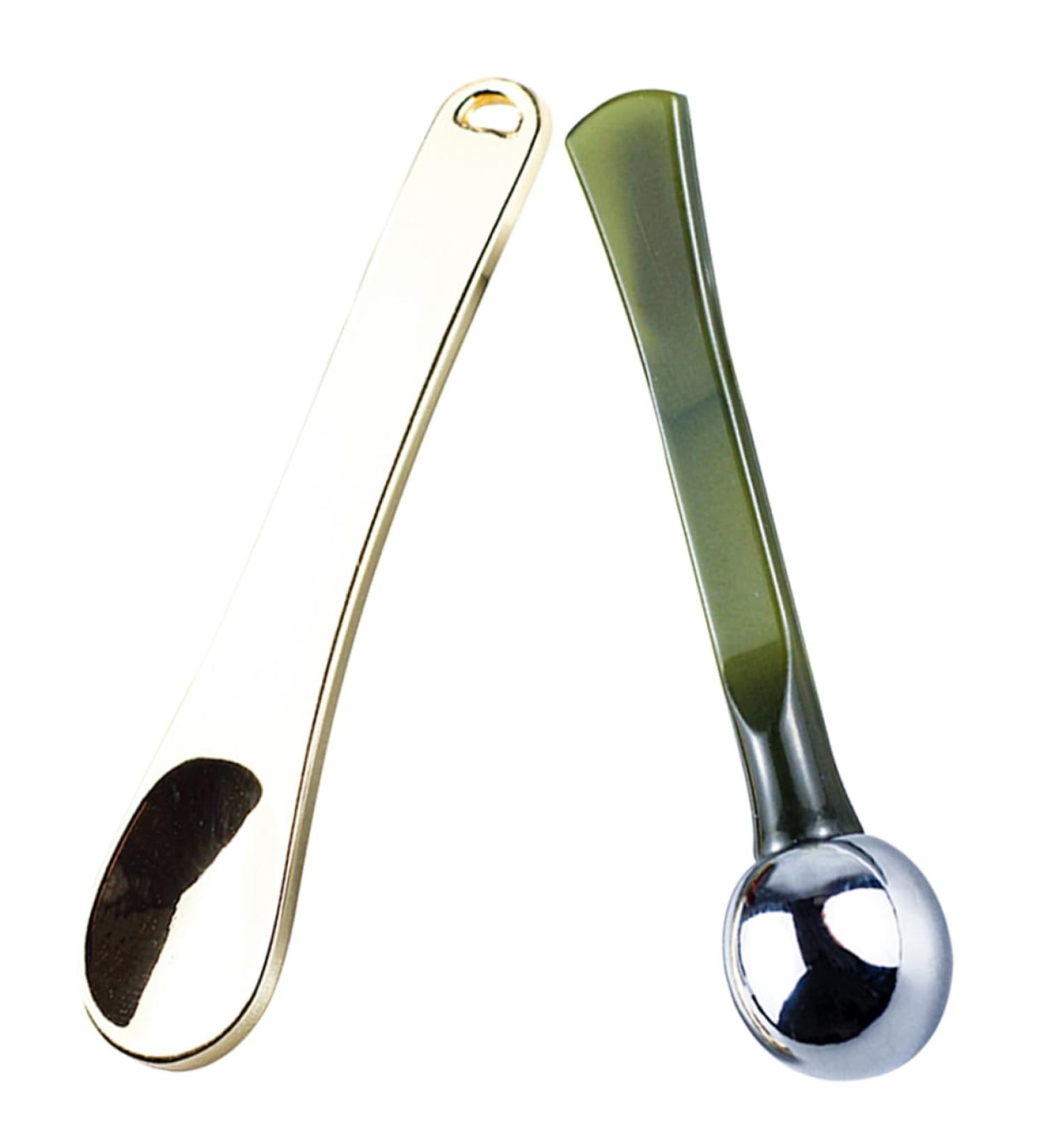  FRCOLOR Set of 2 Mini Makeup Spatulas for Skin Care for Face Cream Eye Cream Reusable and Easy to Clean - Buy Online on GoSupps.com