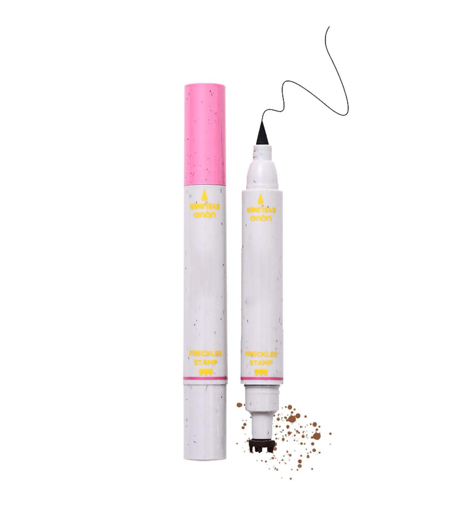 Freckle Pen Face Spot Pen - Waterproof 2-in-1 Faux Freckles & Eyeliner Long-Lasting Natural Look for Women and Girls Skin Beauty - Buy Online on GoSupps.com