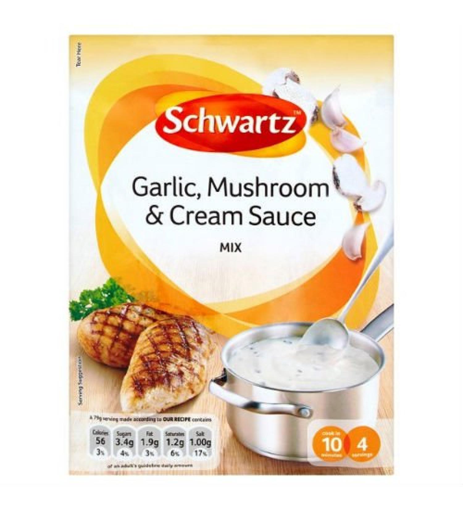 Schwartz Garlic & Mushroom Sauce 26g - Pack of 8