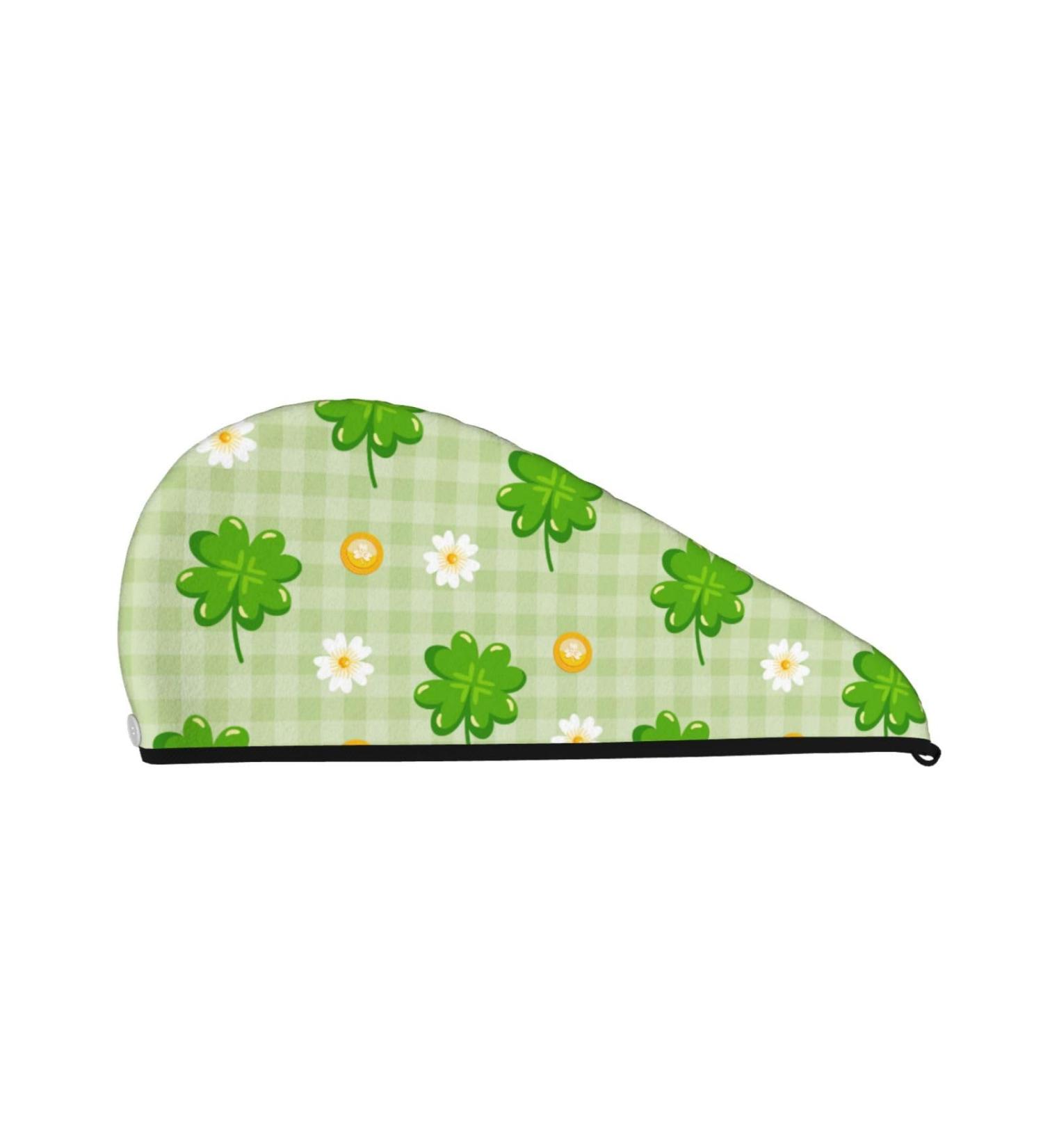 St. Patrick's Day Microfiber Hair Towel - Soft Super Absorbent Coral Velvet Wrap for Long Curly Thick Hair - Buy Online on GoSupps.com