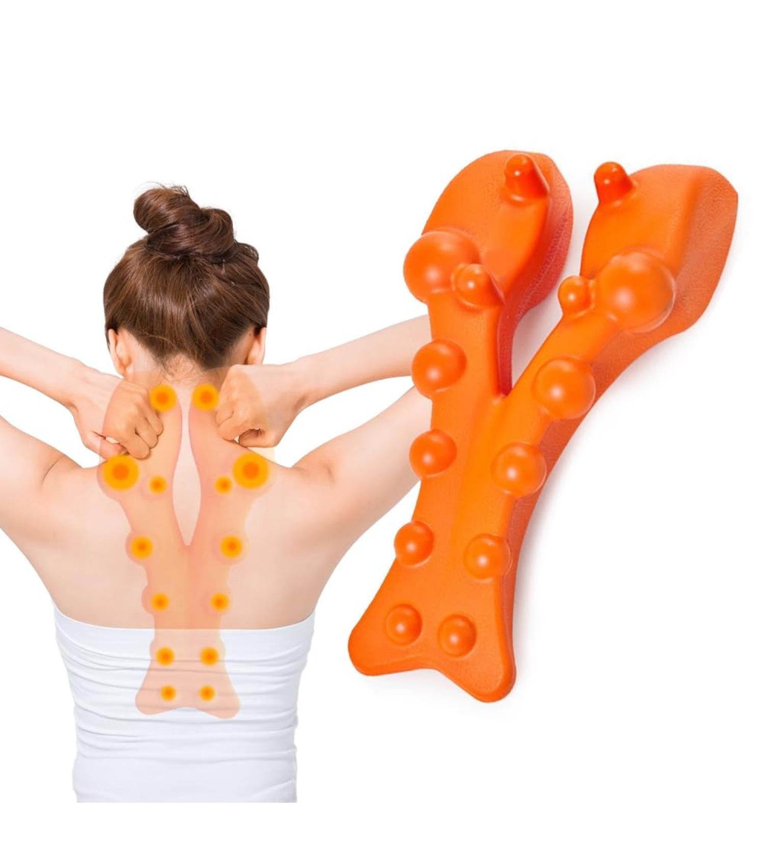 Back Massage Utensils - Trapezius Stretcher & Neck Cushion for Trigger Point Relief | International Shipping - Buy Online on GoSupps.com