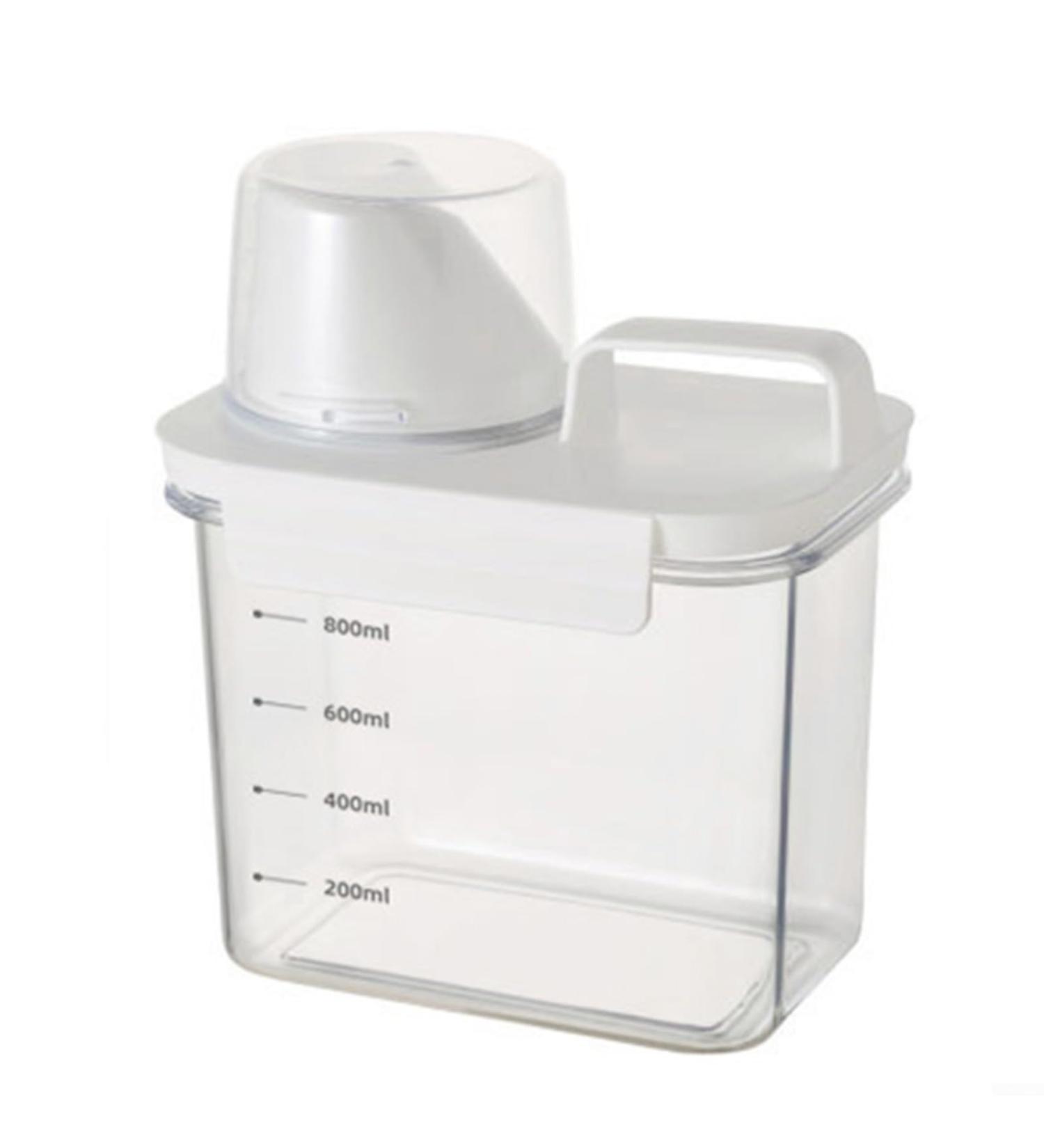 HEIBTENY Multi-Purpose Airtight Detergent Dispenser with Detergent Dosing Aid Washing Powder Storage Box 1100/1800/2300 ml Container for Washing Powder Laundry Detergent Fabric Softener 1100ml - Buy Online on GoSupps.com