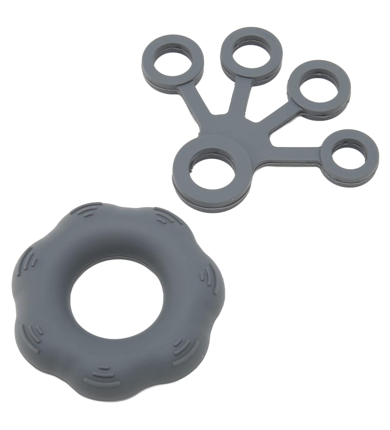 Finger Exerciser Reduce Stiffness Washable Hand Grip Strengthener Soft Portable Silicone Flexible Skin Friendly for Weak Hands Dark Grey - Buy Online on GoSupps.com