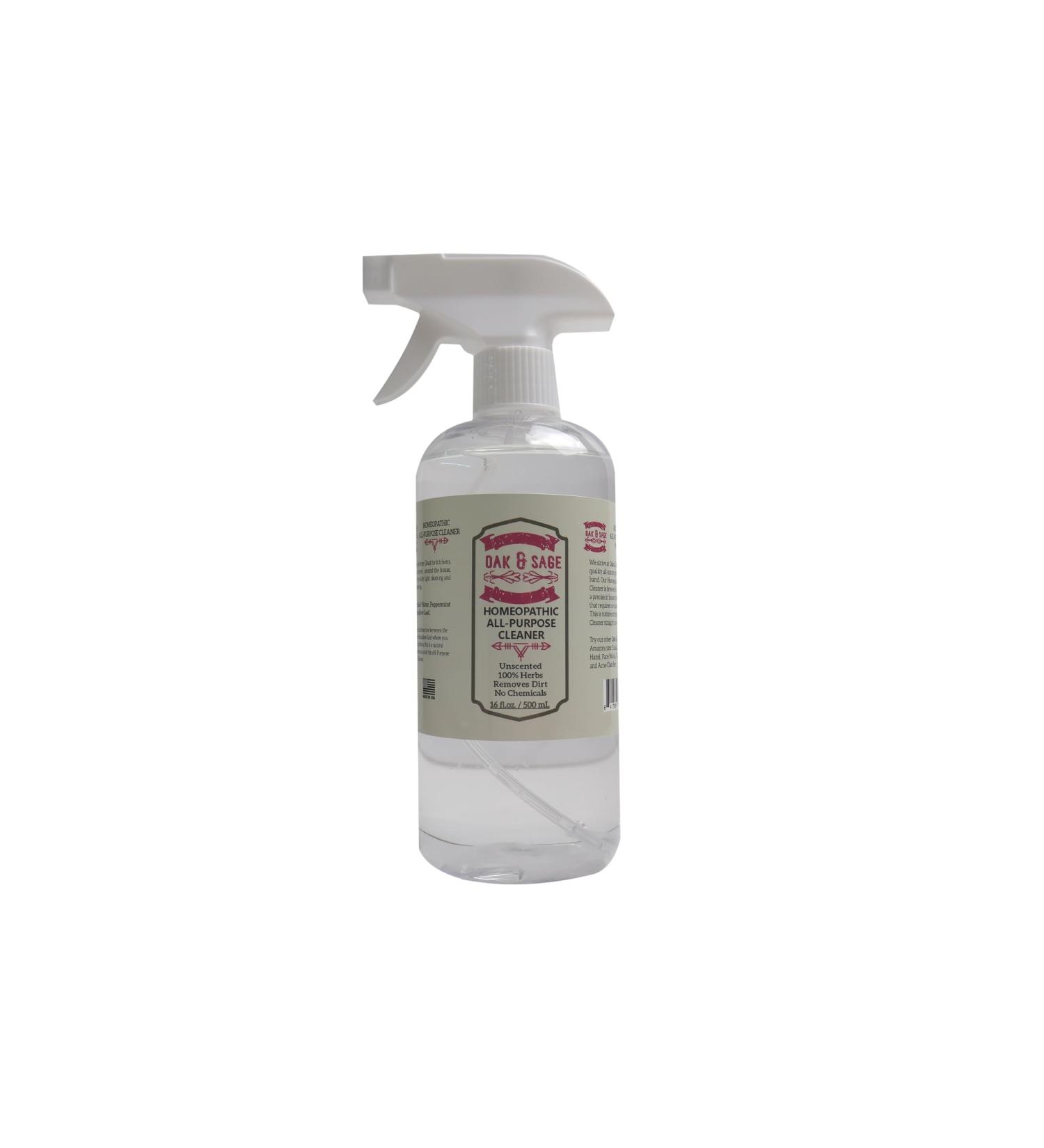 Oak & Sage Homeopathic All-Purpose Cleaner - Unscented 100% Herbal Chemical-Free 16oz - Eco-Friendly Cleaning Solution for International Shipping - Buy Online on GoSupps.com