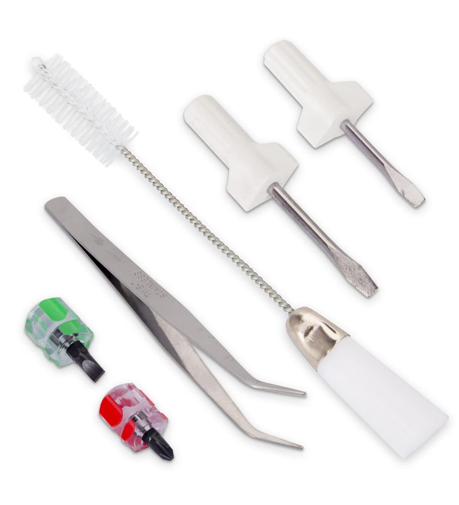 Sewing Machine Cleaning Kit - 6 PCS Overlock & Serger Service/Repair Tools with Screwdrivers, Tweezer, Lint Brush - Buy Online on GoSupps.com