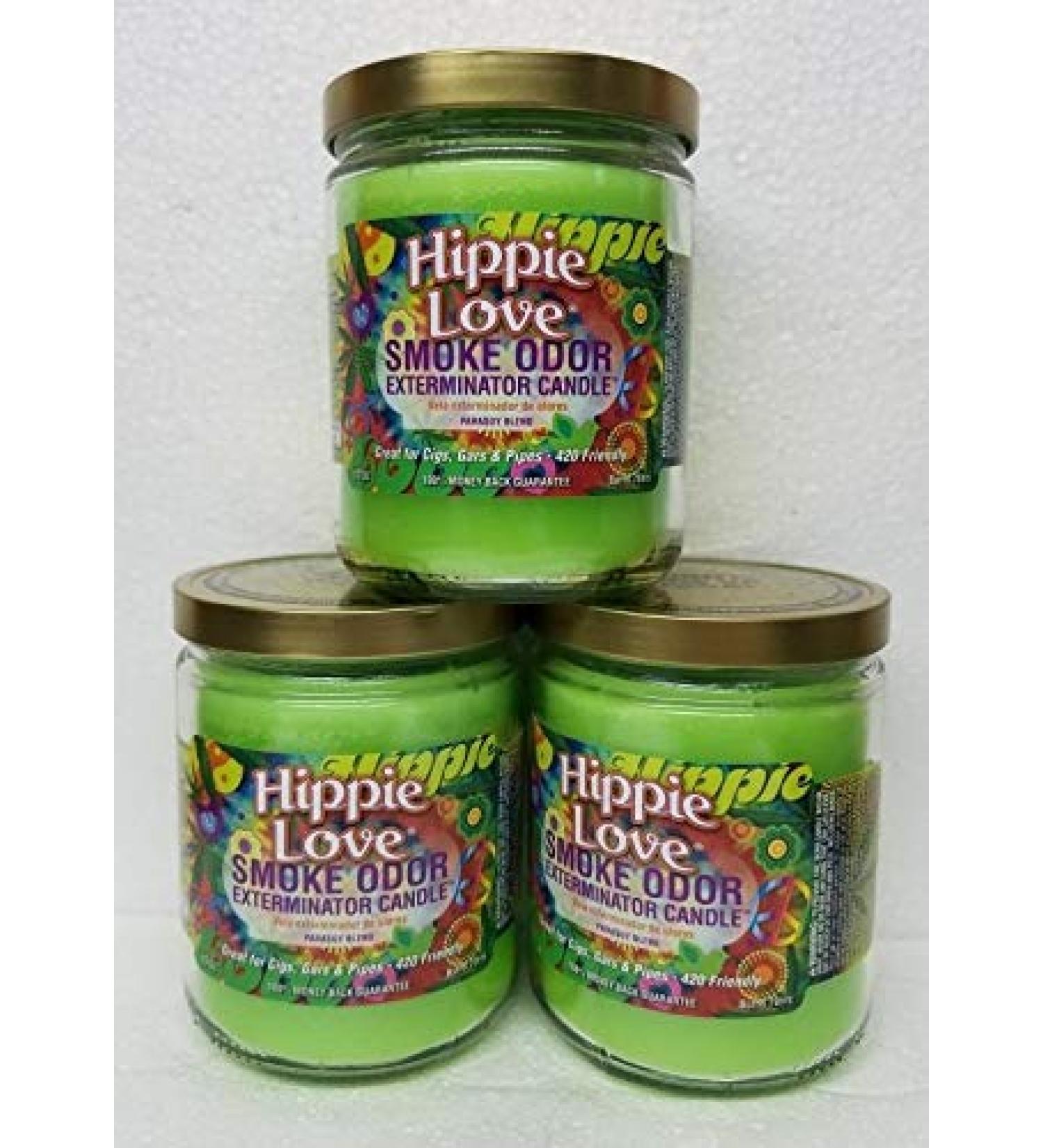 Buy Smoke Odor Exterminator 13 oz Jar Candles - Hippie Love Set of 3 | International Shipping Available - Buy Online on GoSupps.com