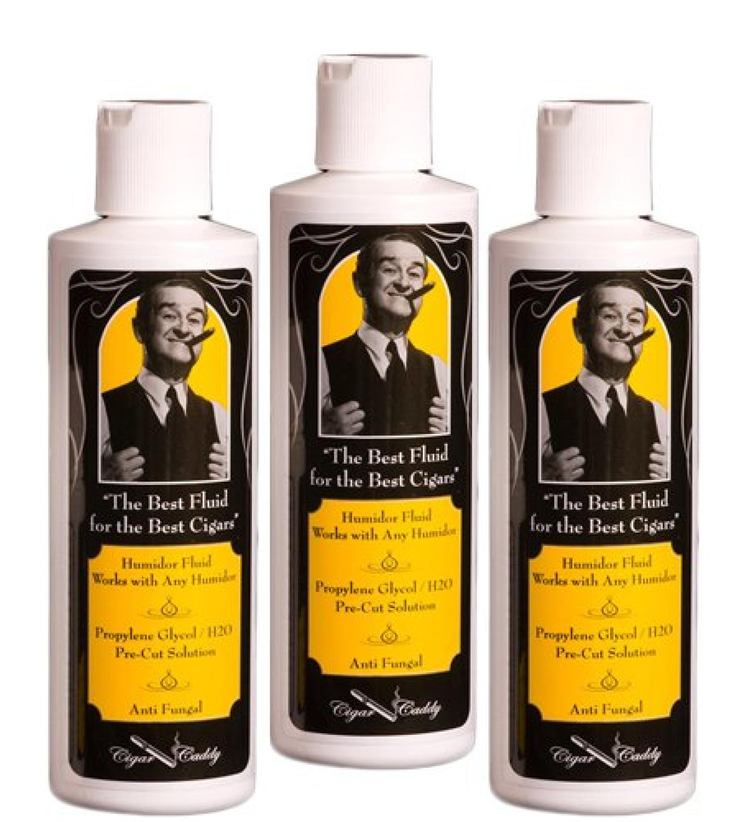 8 oz Cigar Caddy Propylene Glycol Cigar Humidor Humidifier Solution 3 Pack