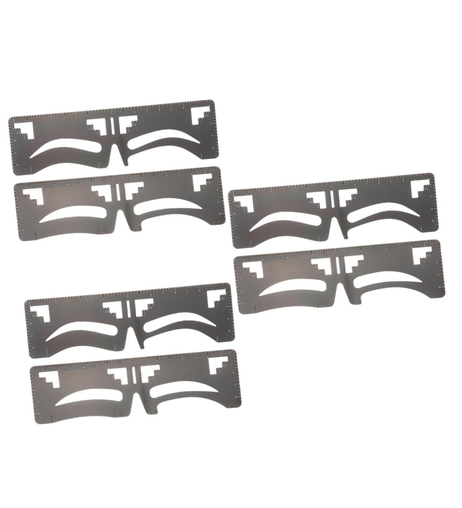 LALAFINA 6 Pcs Eyebrow Ruler Brow Shaping Template Tool Eyebrow Guide Stencil Eyebrow Trimming Guide Ruler - Buy Online on GoSupps.com