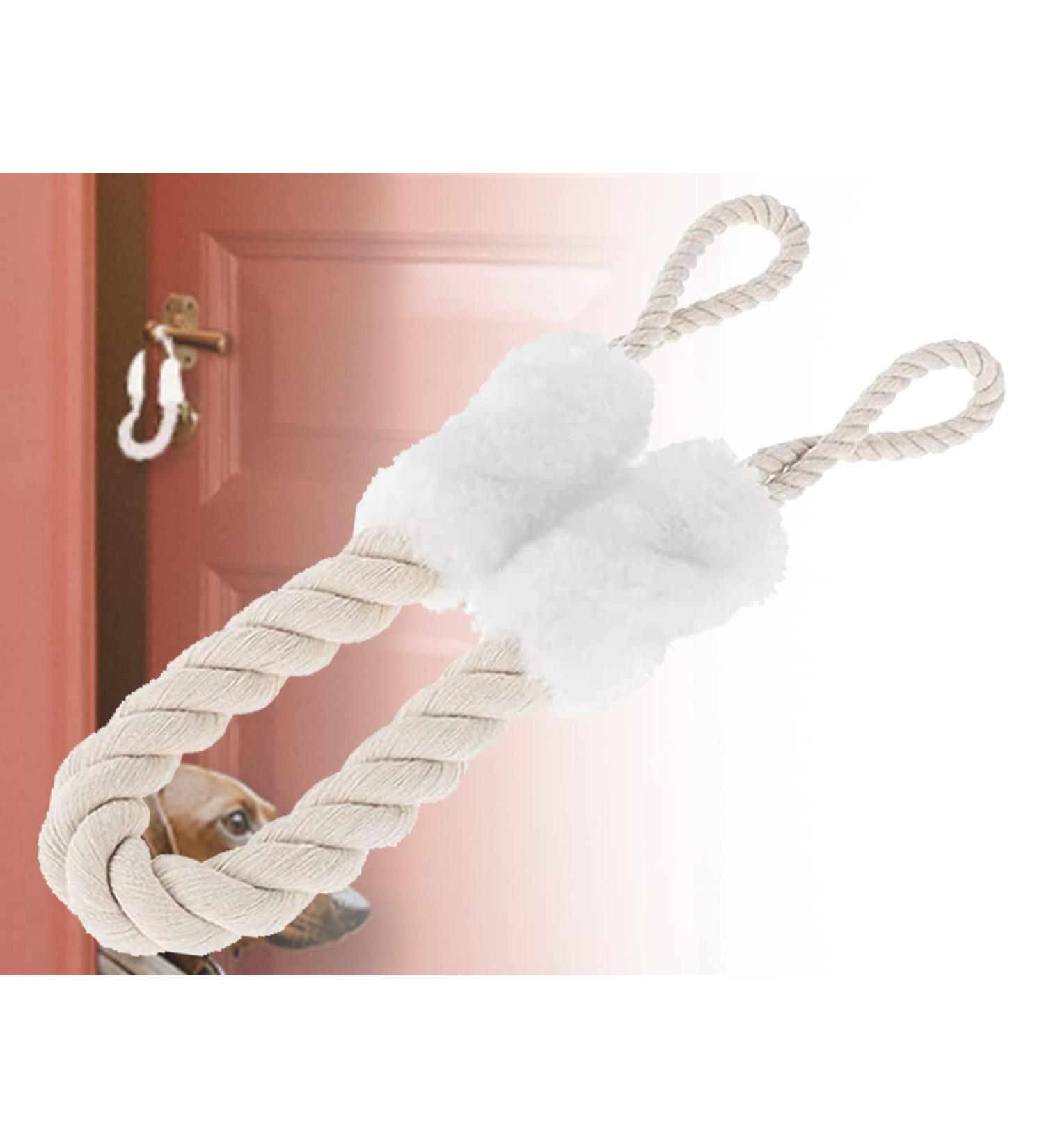 ZoeTekway Cotton Door Stop Handle | White Door Cord Clamp for Child & Pet Finger Protection | International Shipping Available - Buy Online on GoSupps.com