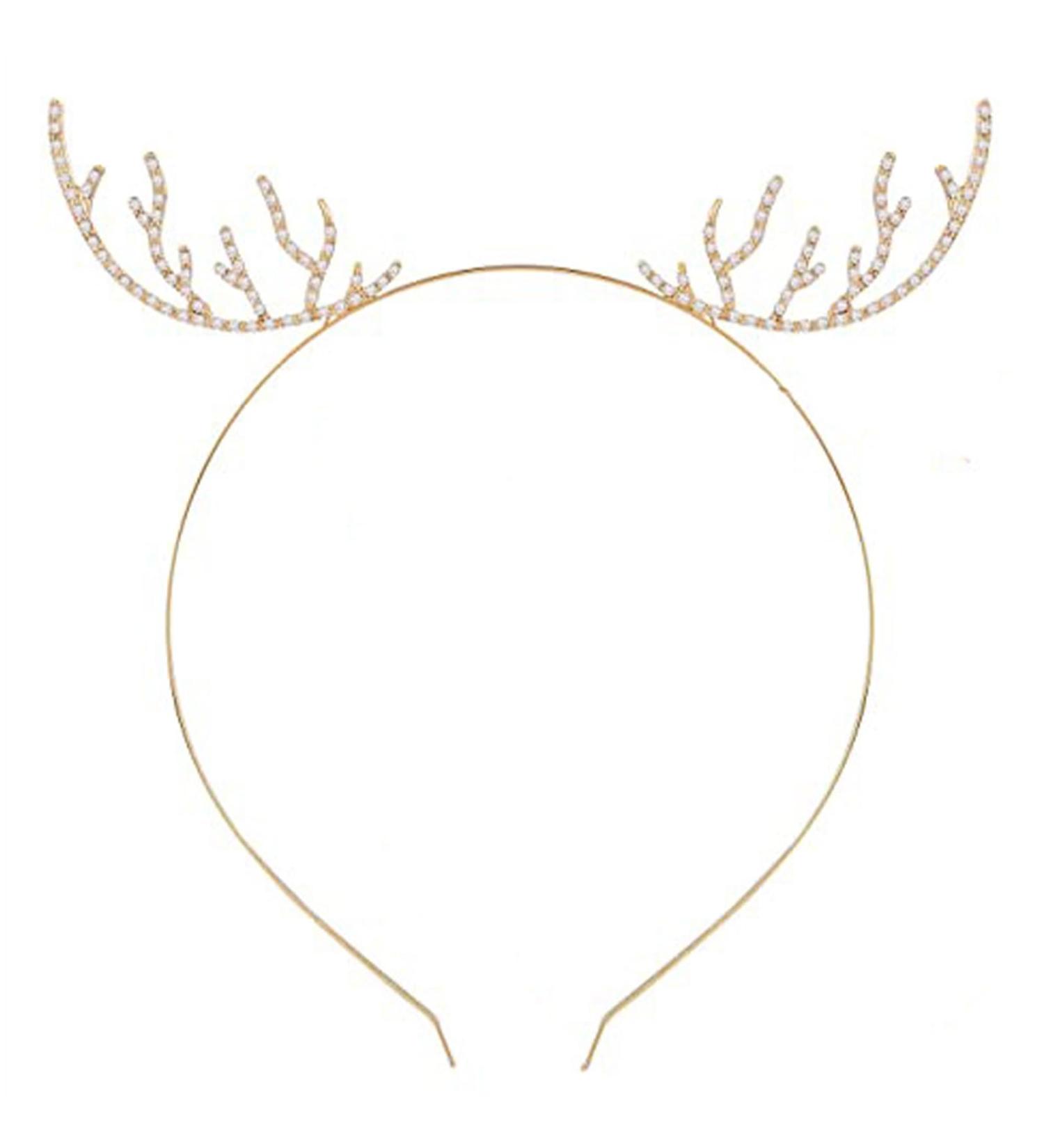 BRTNUP Christmas Headband Antlers Christmas Antlers Headband Rhinestone Antlers Hair Hoop Reindeer Antler Hairband Xmas Hair Hoops Christmas Headbands For Girls Xmas Rhinestone Hair Accessory - Buy Online on GoSupps.com