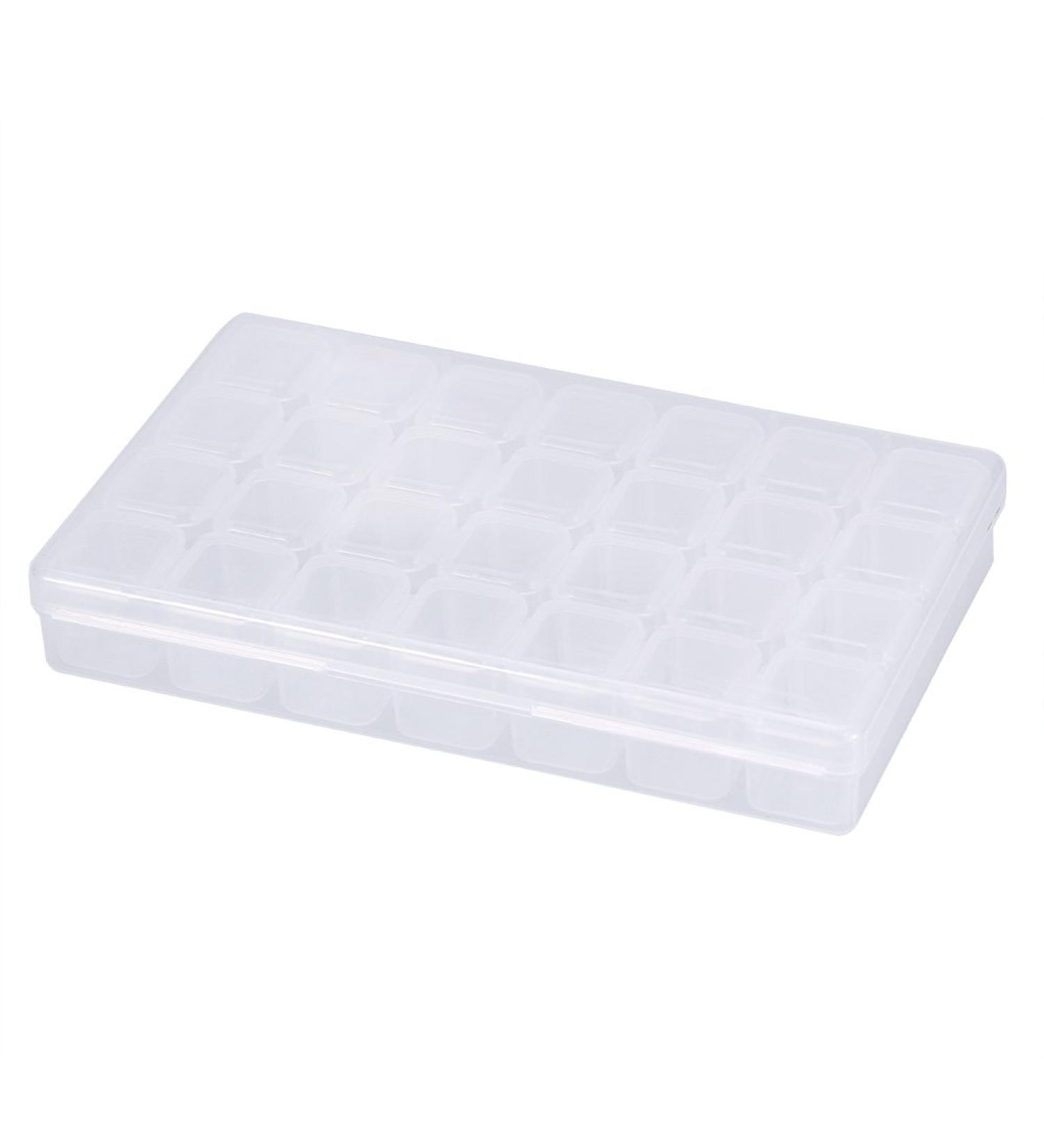 Natudeco 28 Grids Nail Rhinestone Box Craft Bead Storage Box Replaceable Nail Embellishment Storage Box for Jewel Crystal - Buy Online on GoSupps.com