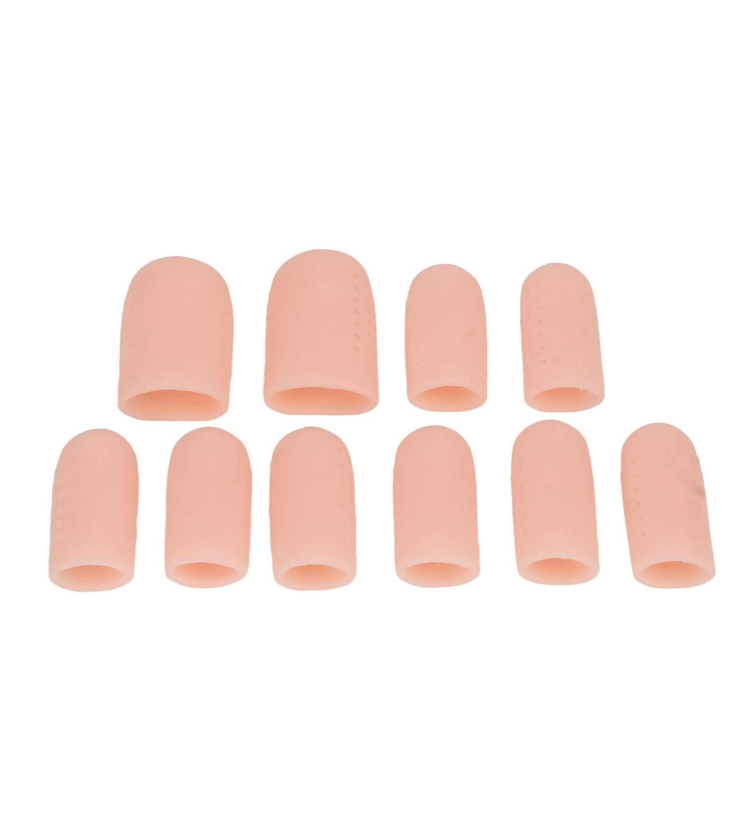 Soft Gel Toe Protectors - 10pcs Silicone Caps for Ingrown Toenails & Foot Pain Relief - Buy Online on GoSupps.com