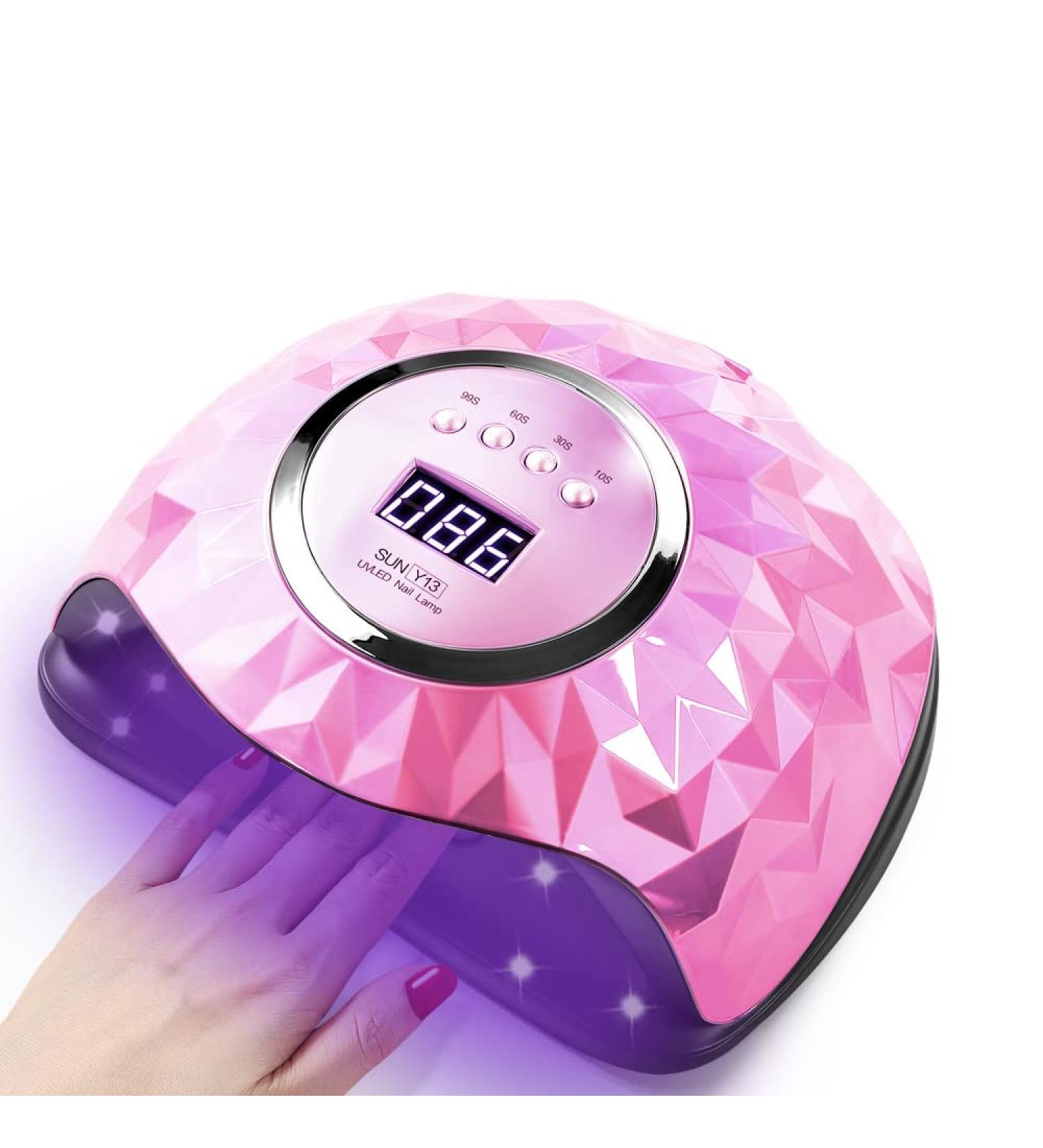 220W LED UV Nail Dryer Lamp with Sensor & LCD Display | Professional Gel Nail Lamp for Fingernails & Toenails | 4 Timer Settings | Suitable for All Gel Types - International Shipping - Buy Online on GoSupps.com